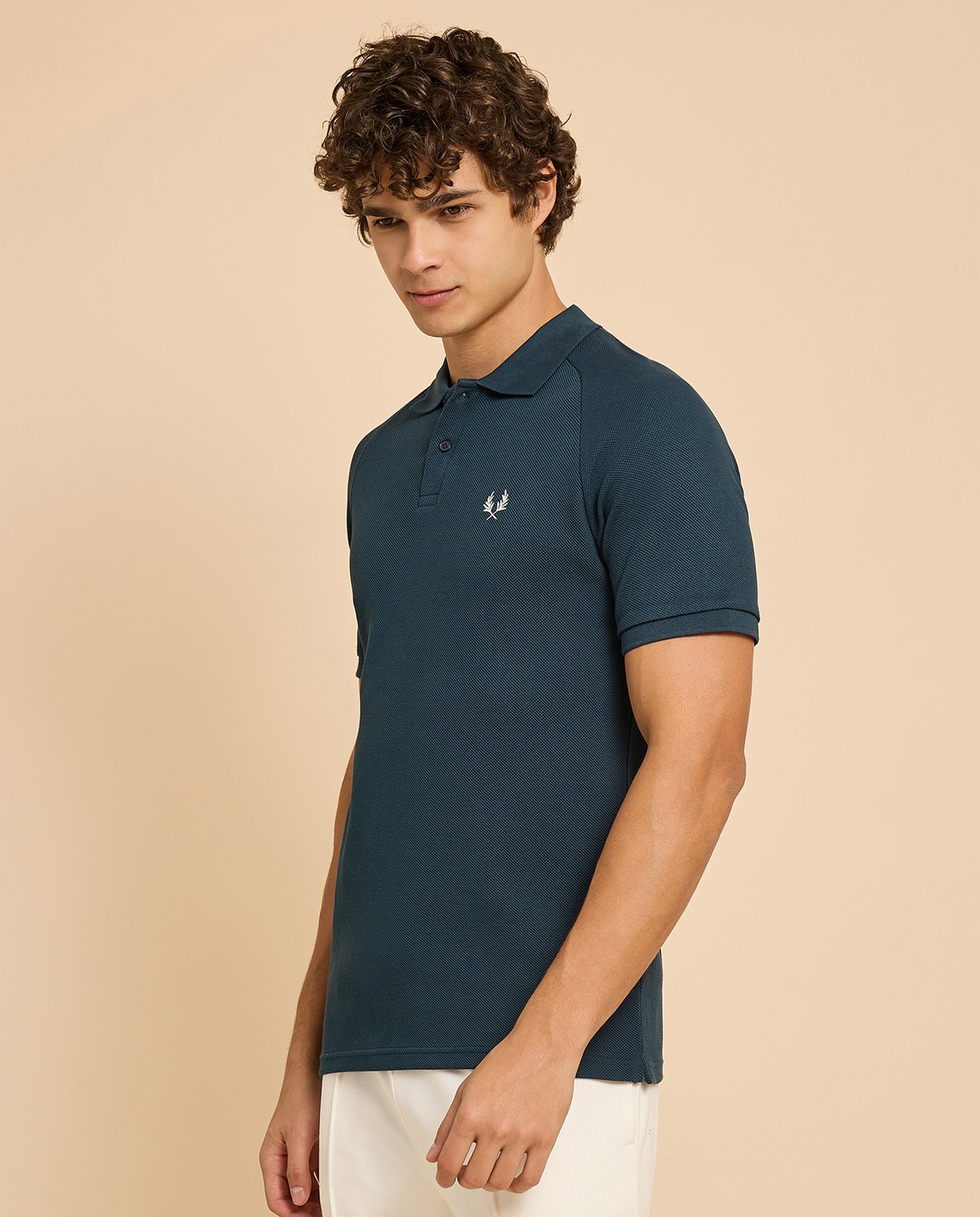 Logo Detail Polo T-Shirt with Short Sleeves