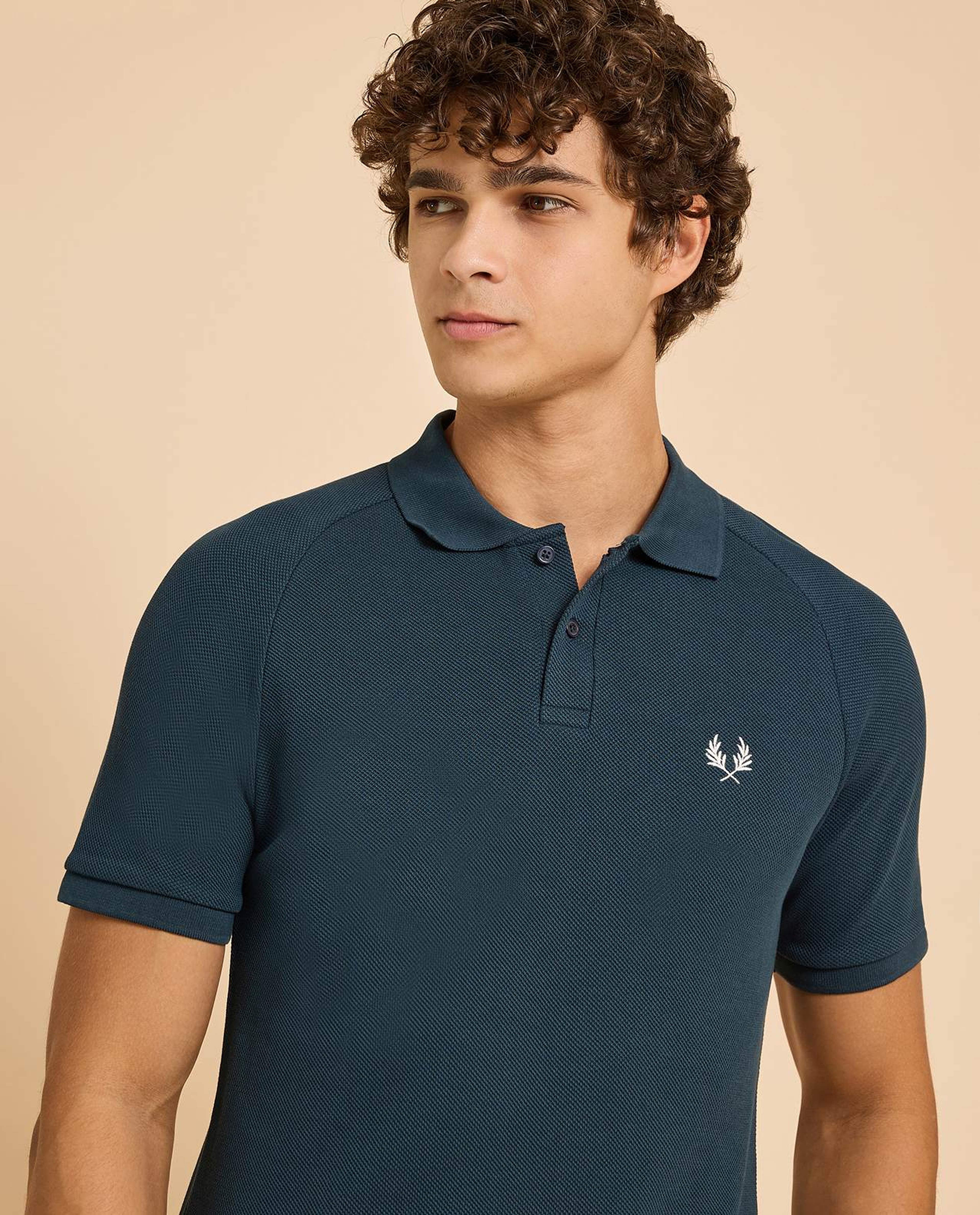 Logo Detail Polo T-Shirt with Short Sleeves