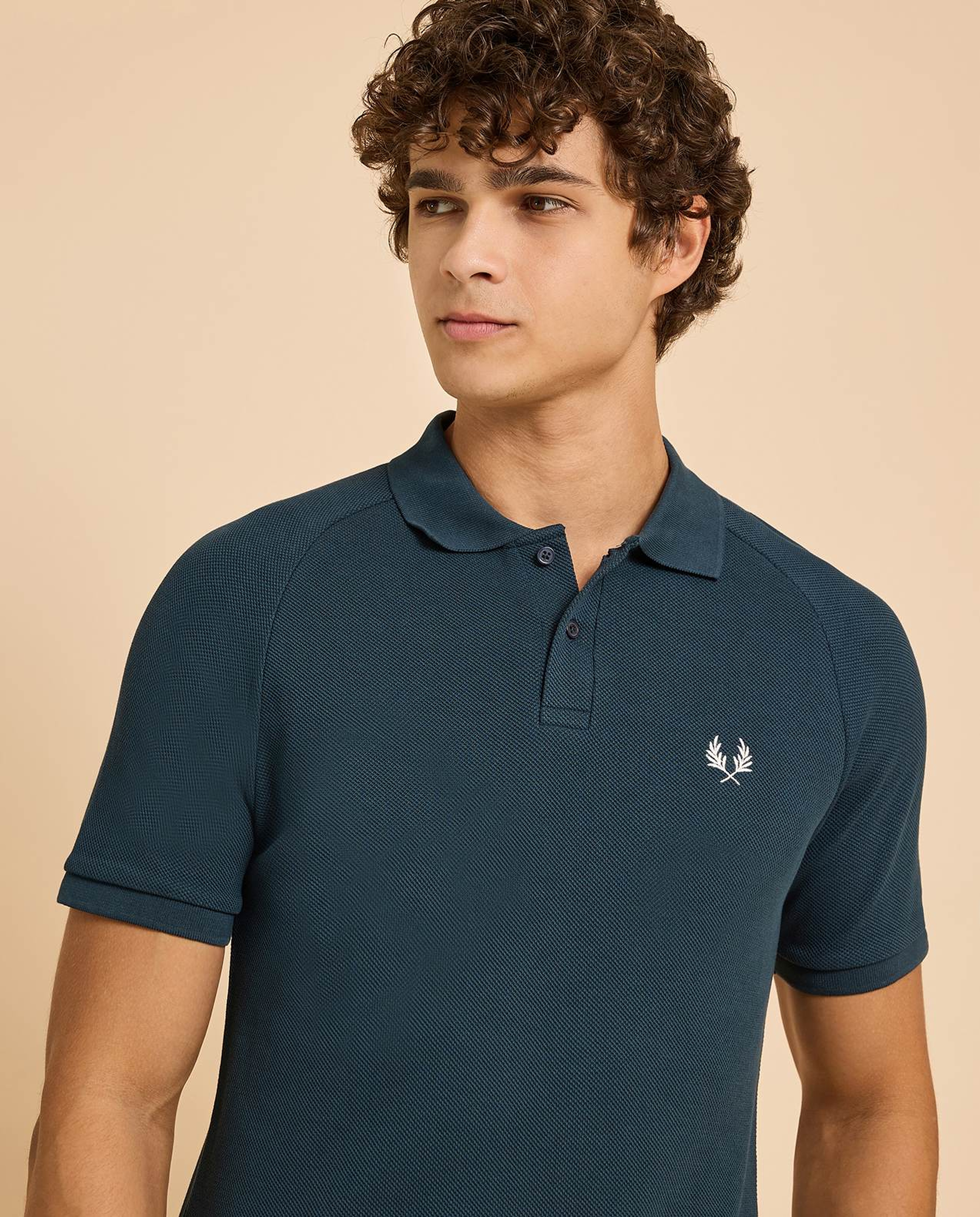 Logo Detail Polo T-Shirt with Short Sleeves