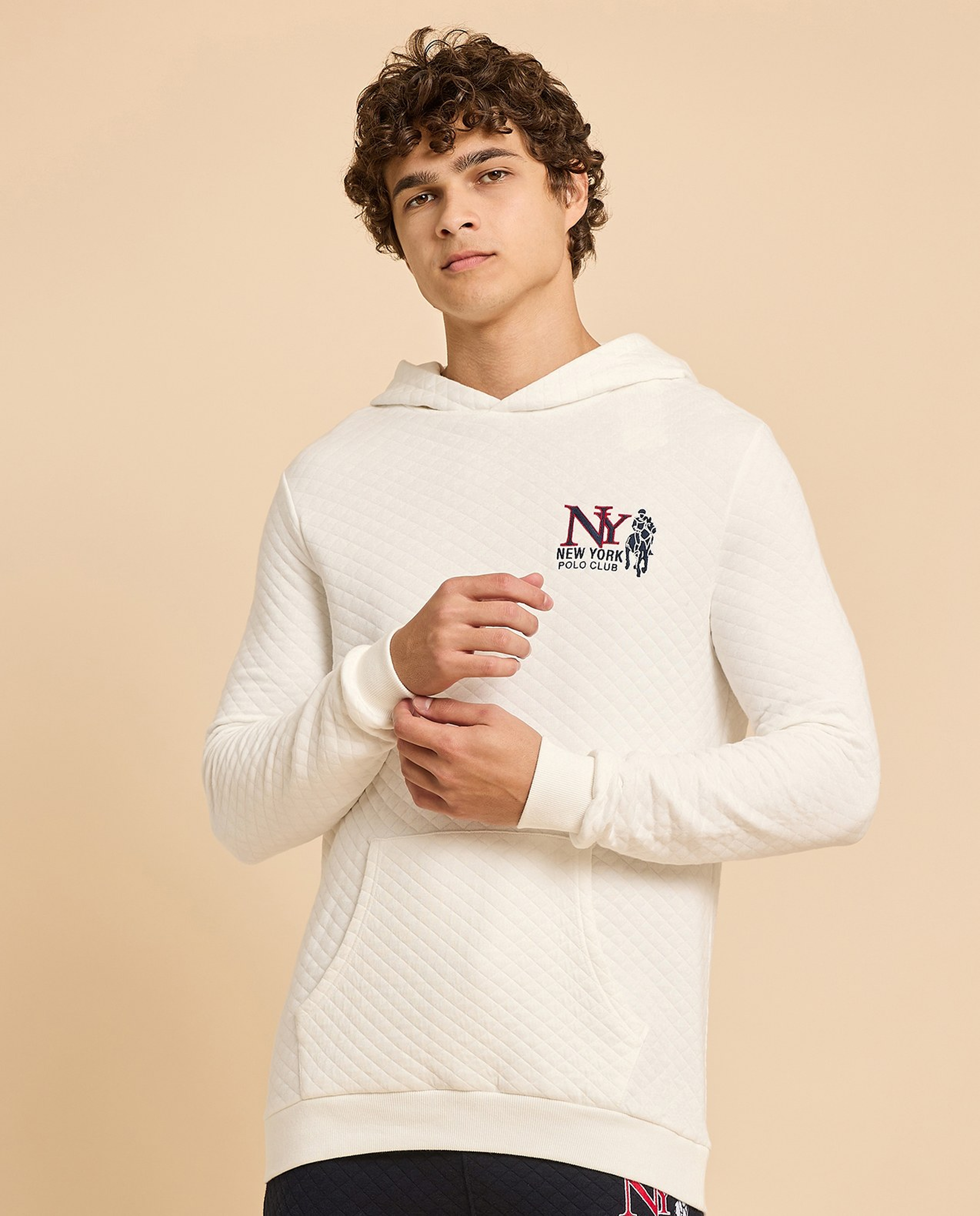 Quilted Hoodie with Long Sleeves