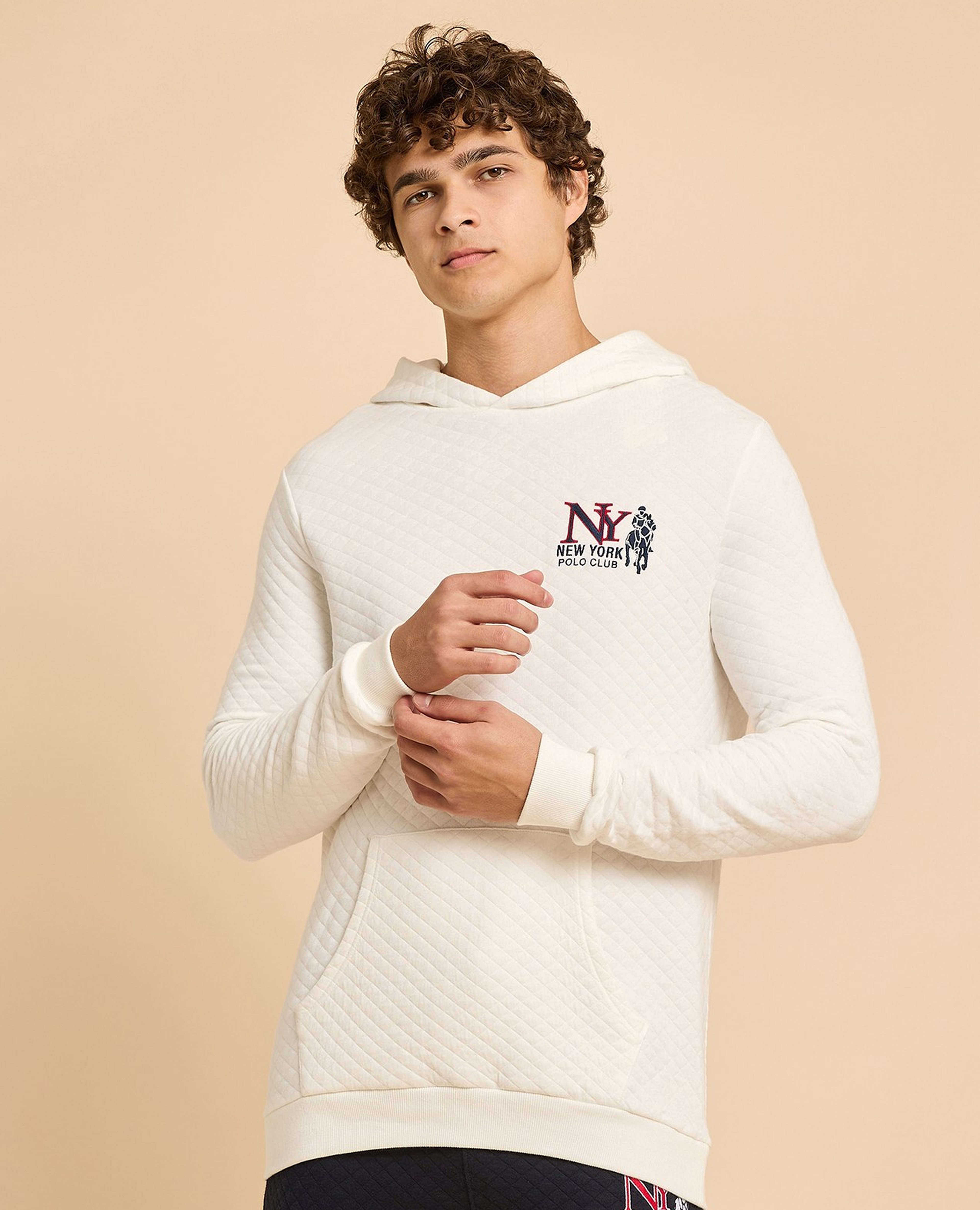 Quilted Hoodie with Long Sleeves