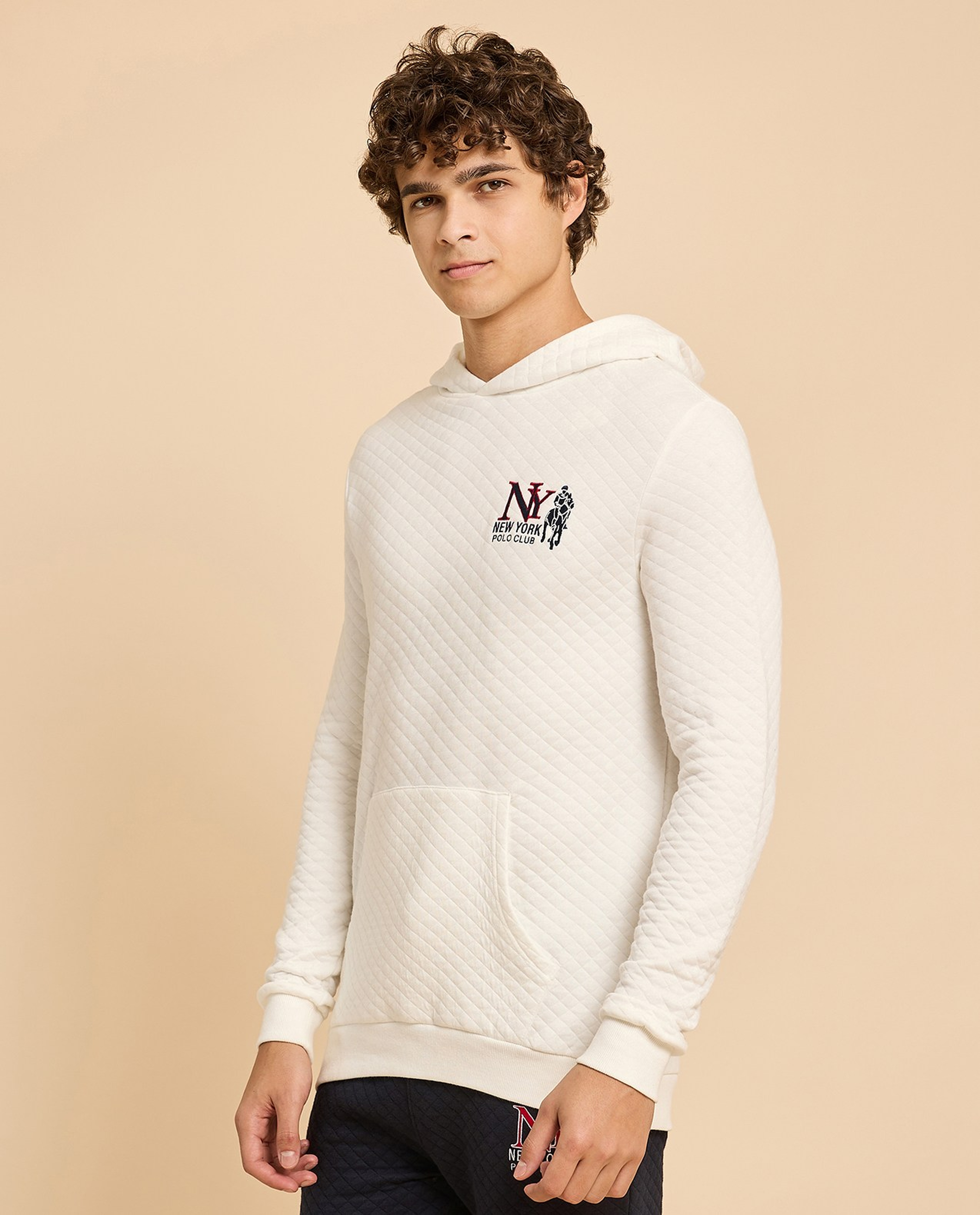 Quilted Hoodie with Long Sleeves