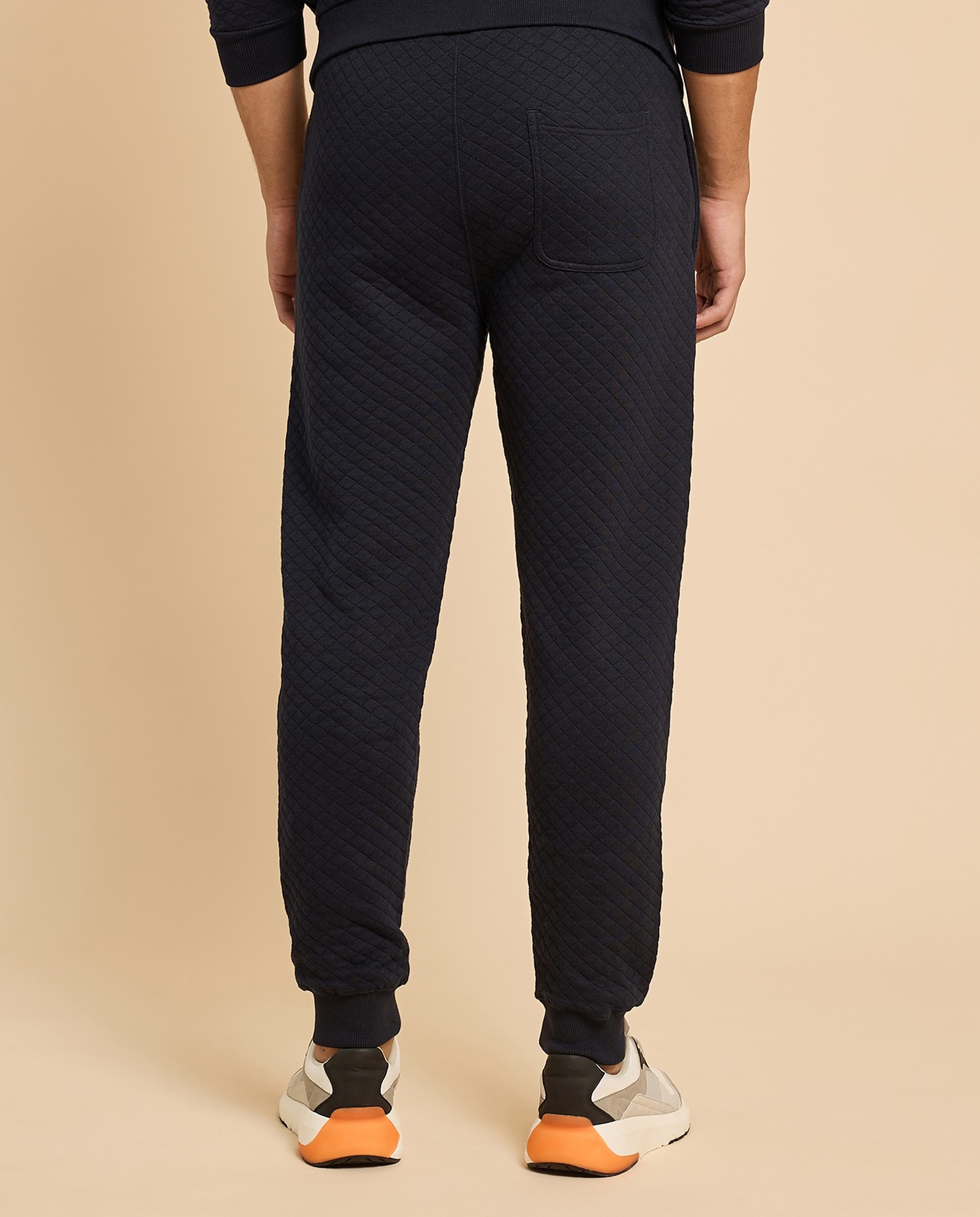Quilted Joggers with Drawstring Waist