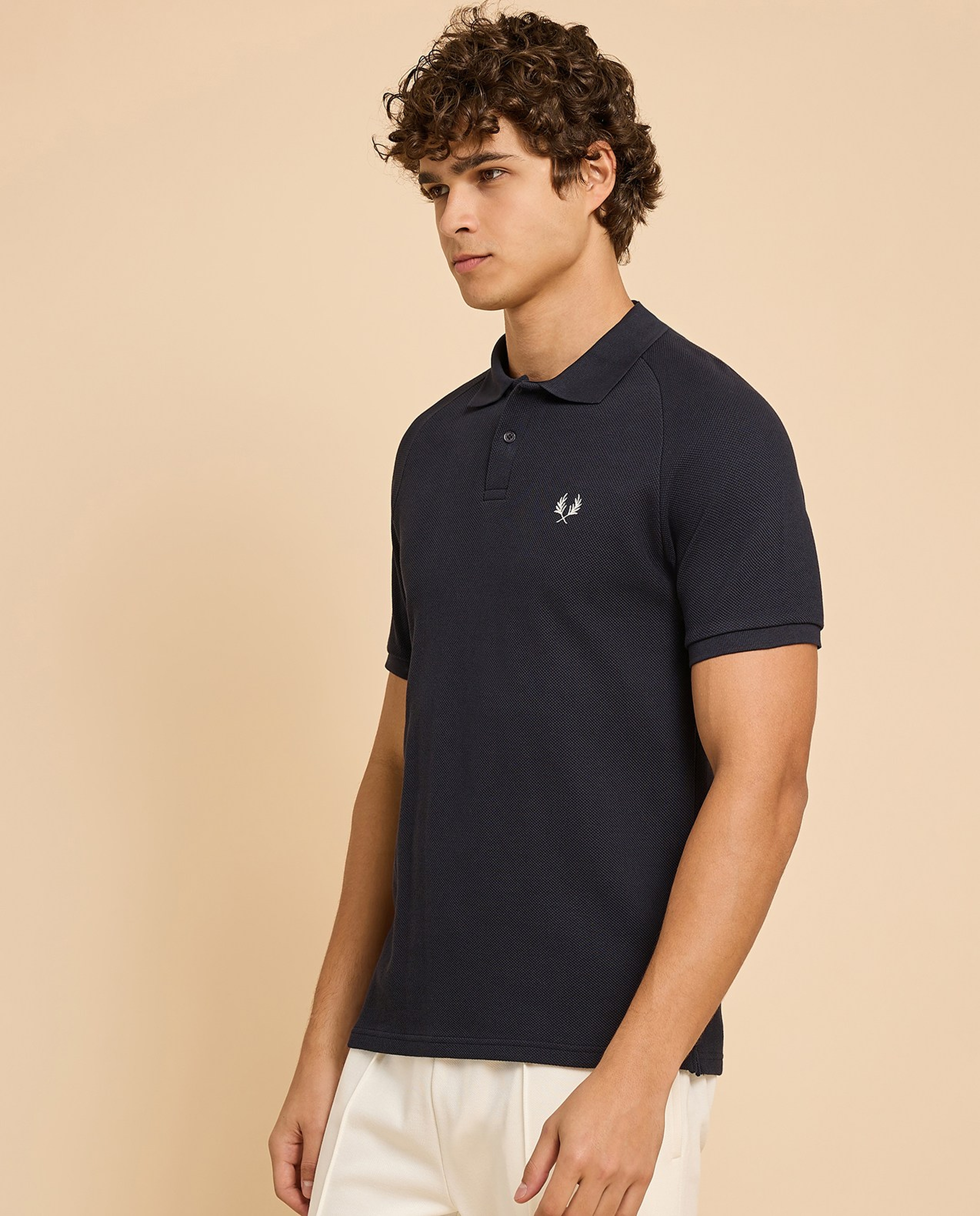Logo Detail Polo T-Shirt with Short Sleeves