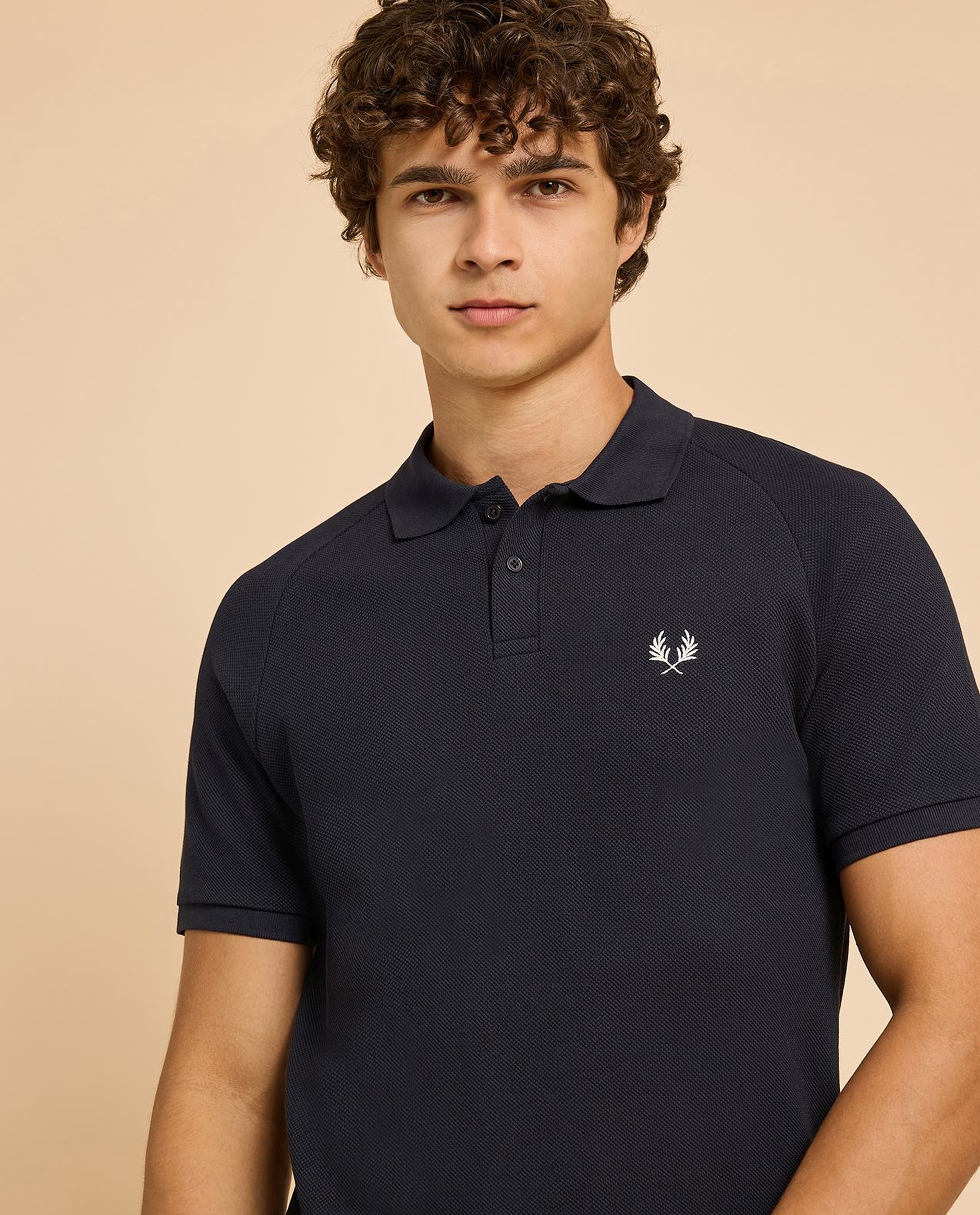 Logo Detail Polo T-Shirt with Short Sleeves
