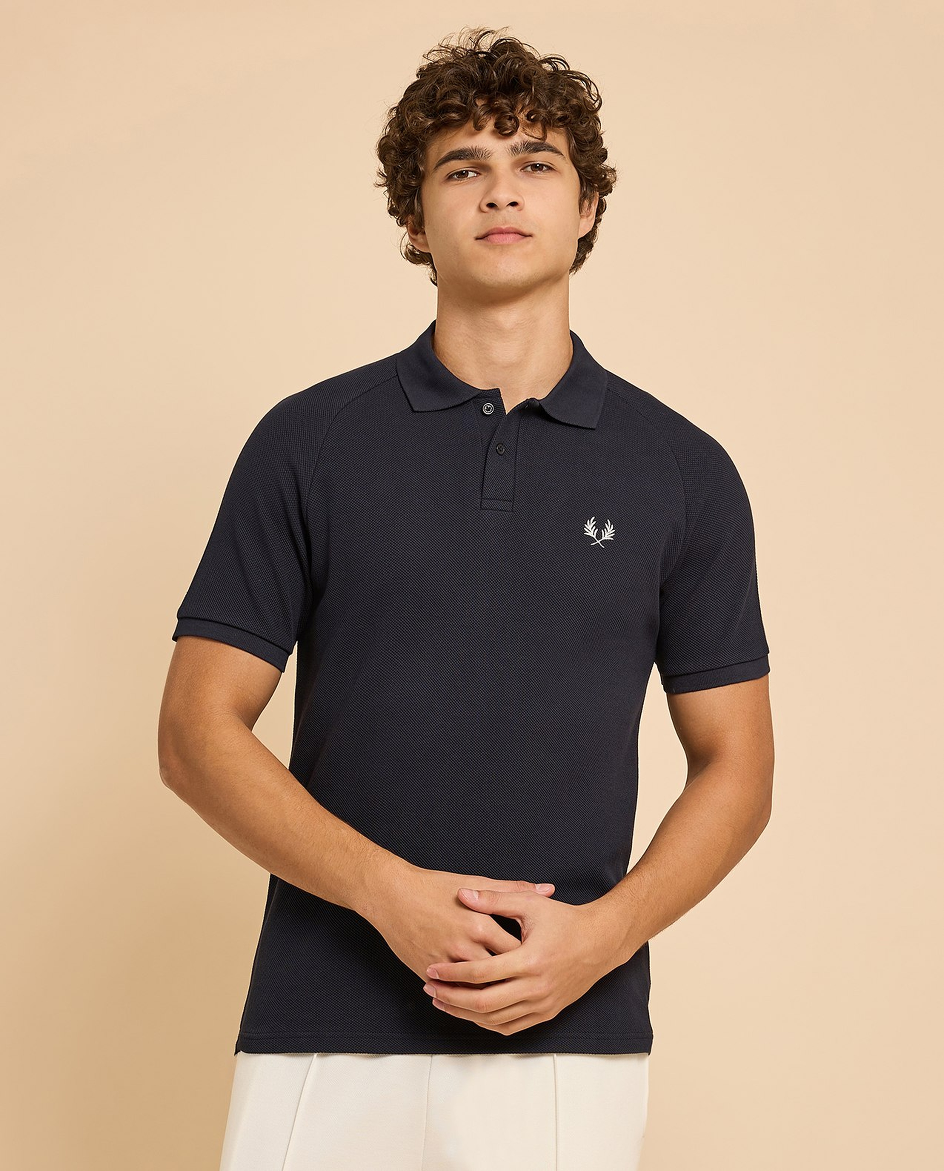 Logo Detail Polo T-Shirt with Short Sleeves