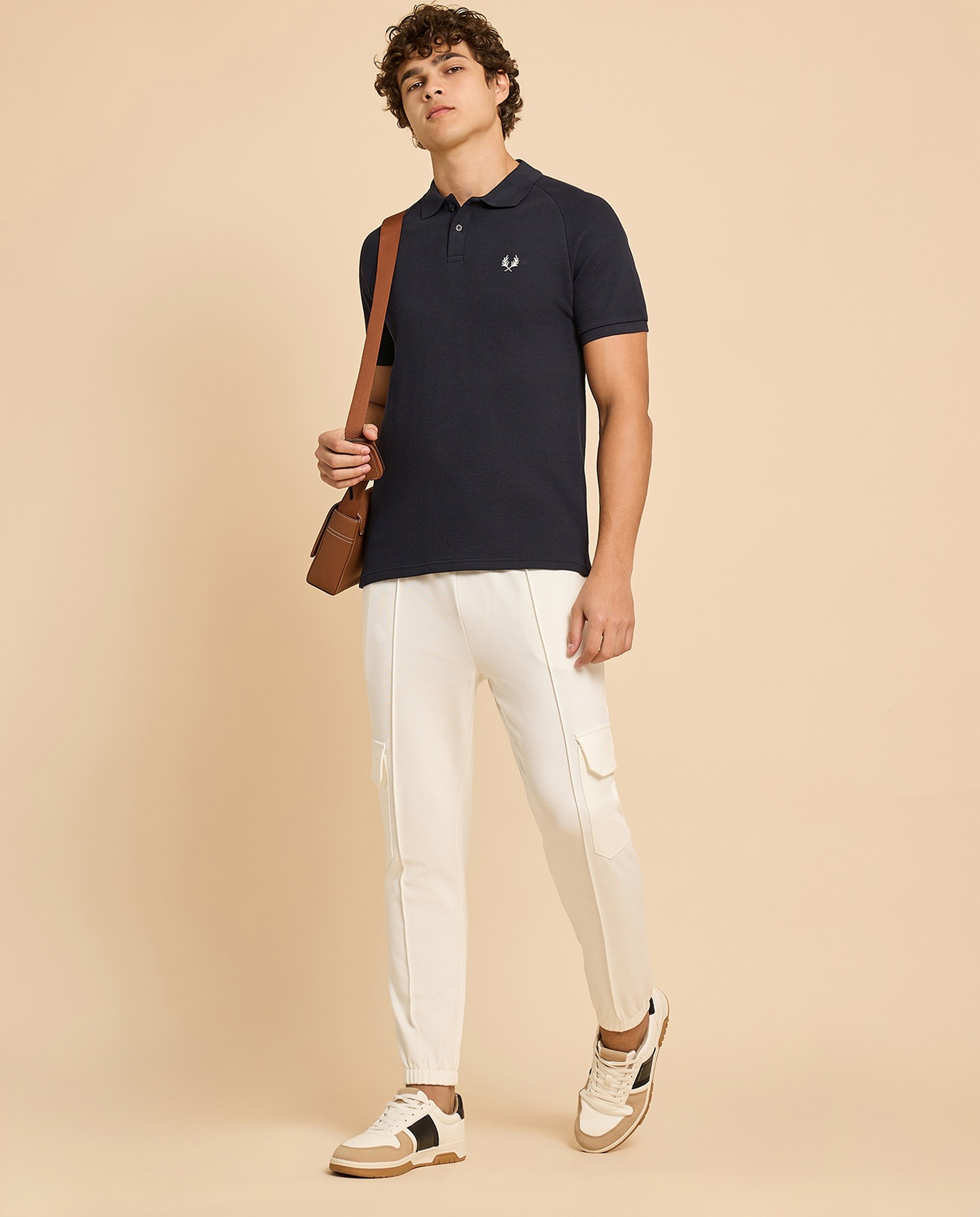 Logo Detail Polo T-Shirt with Short Sleeves