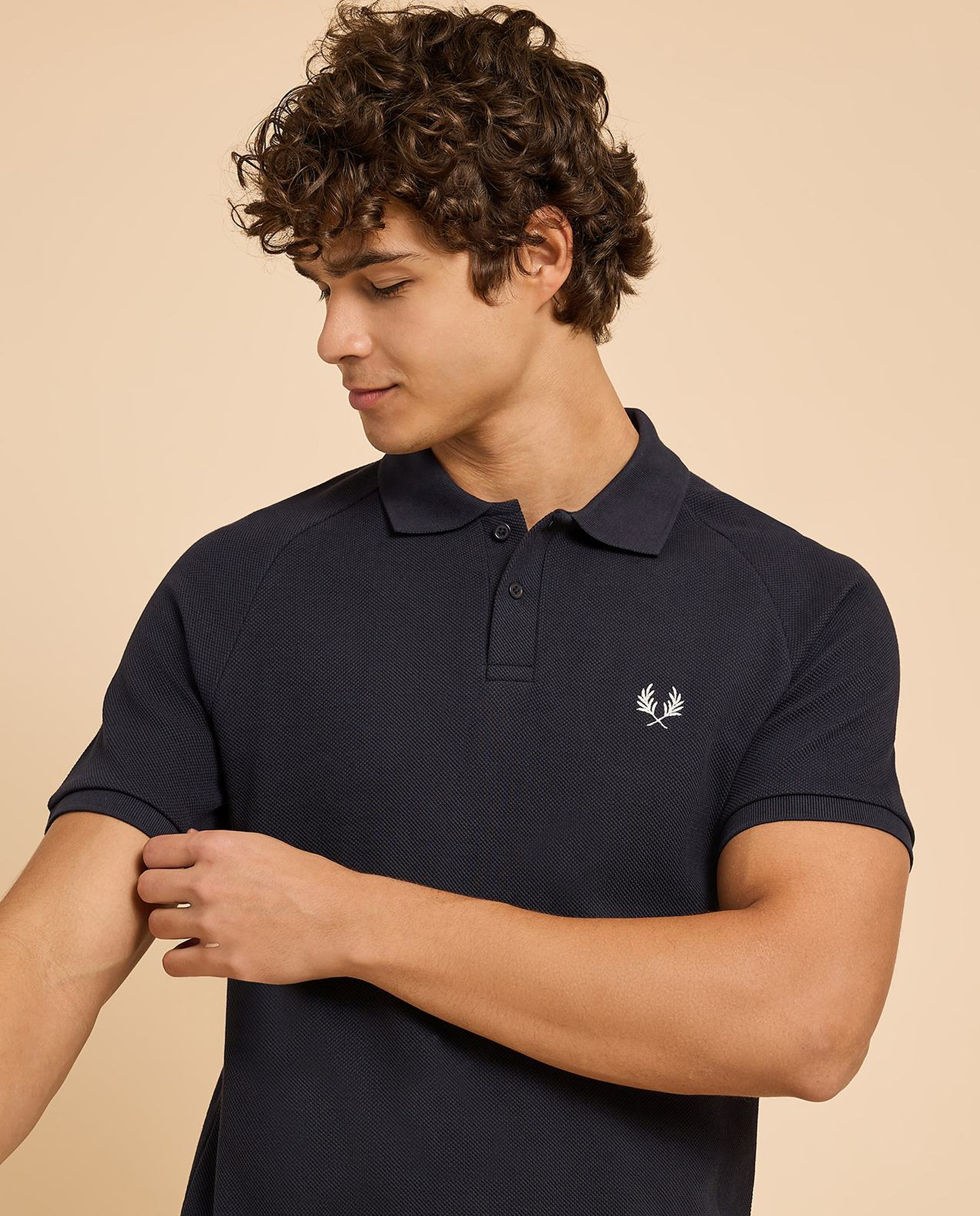 Logo Detail Polo T-Shirt with Short Sleeves