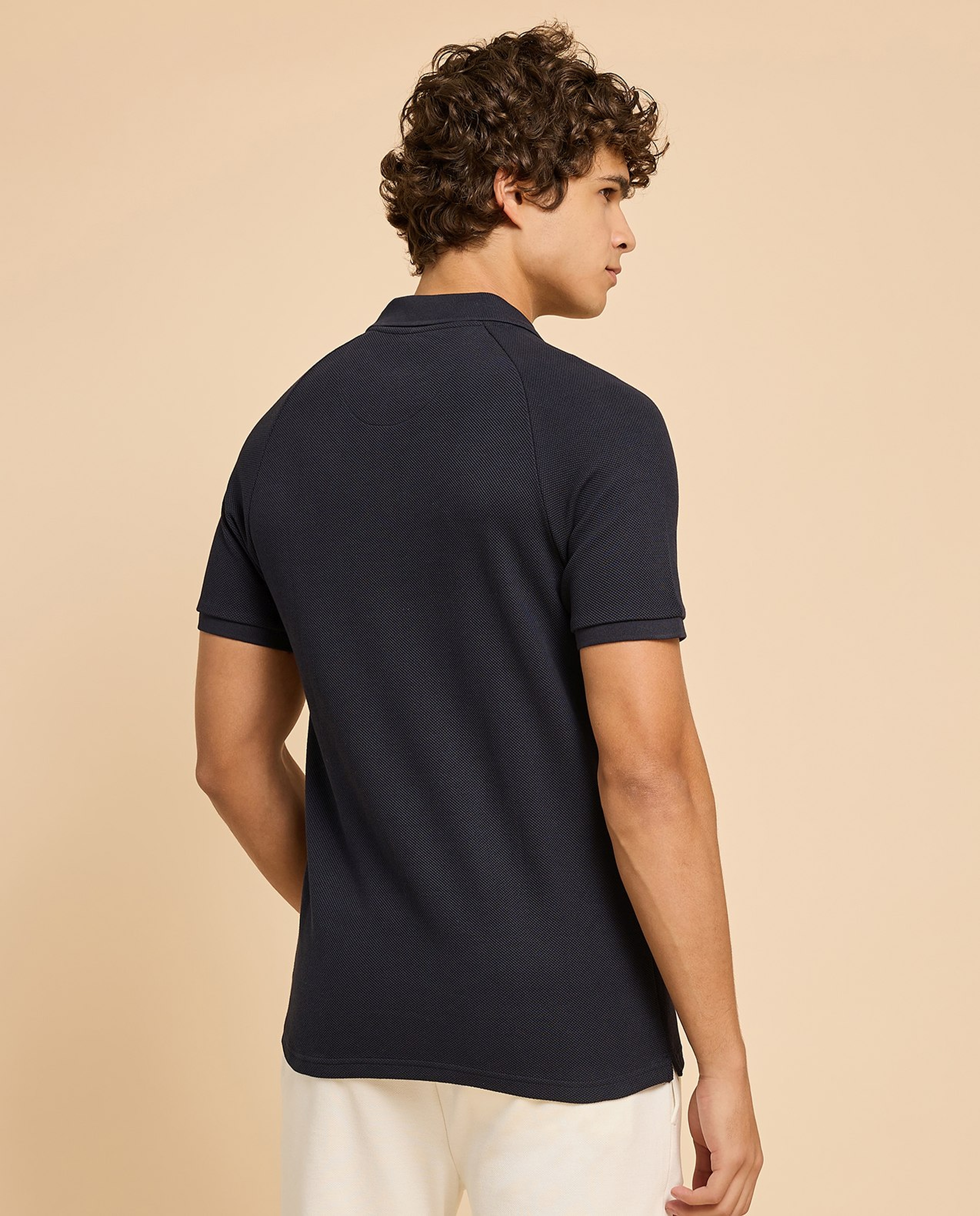 Logo Detail Polo T-Shirt with Short Sleeves