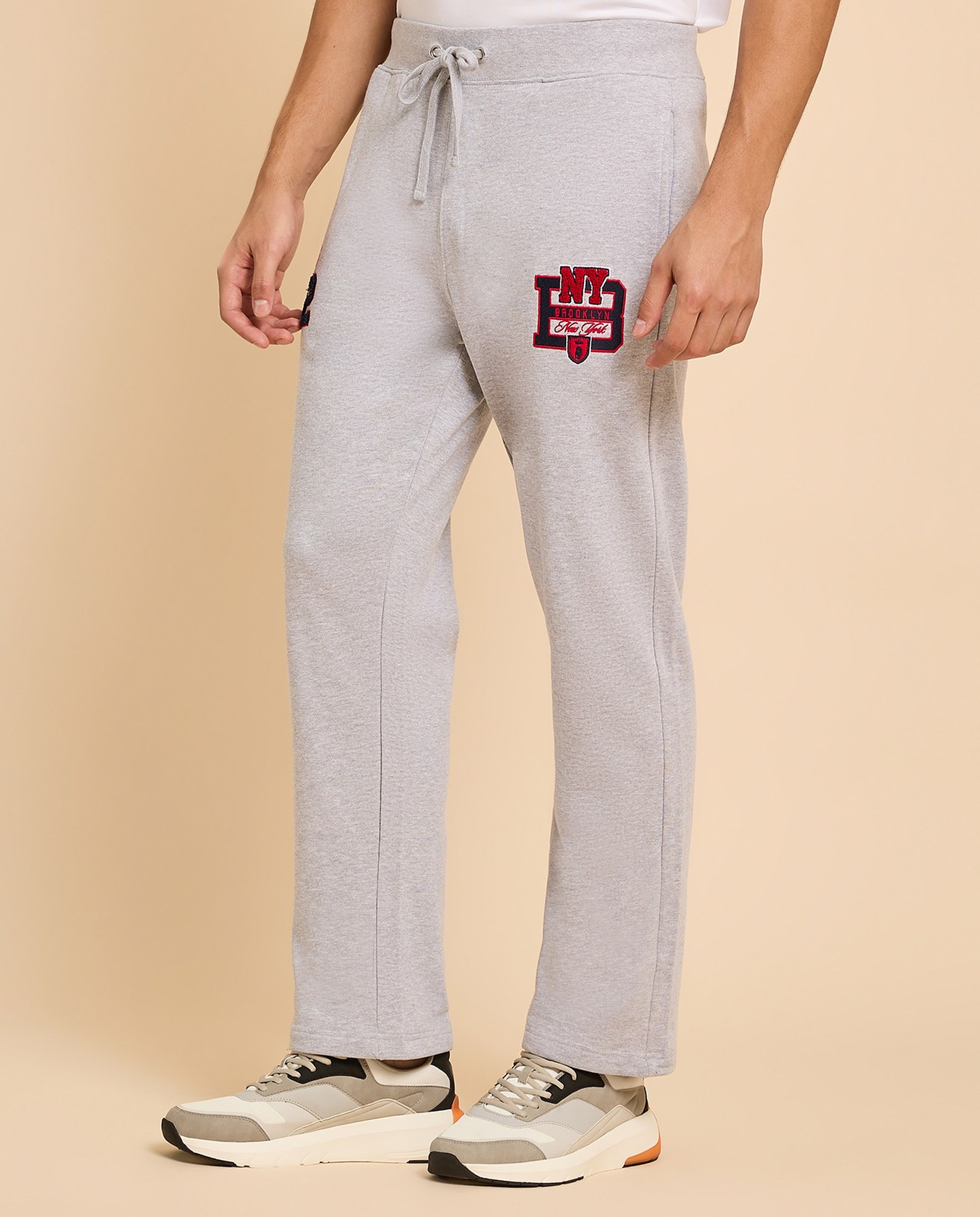 Appliqued Joggers with Drawstring Waist