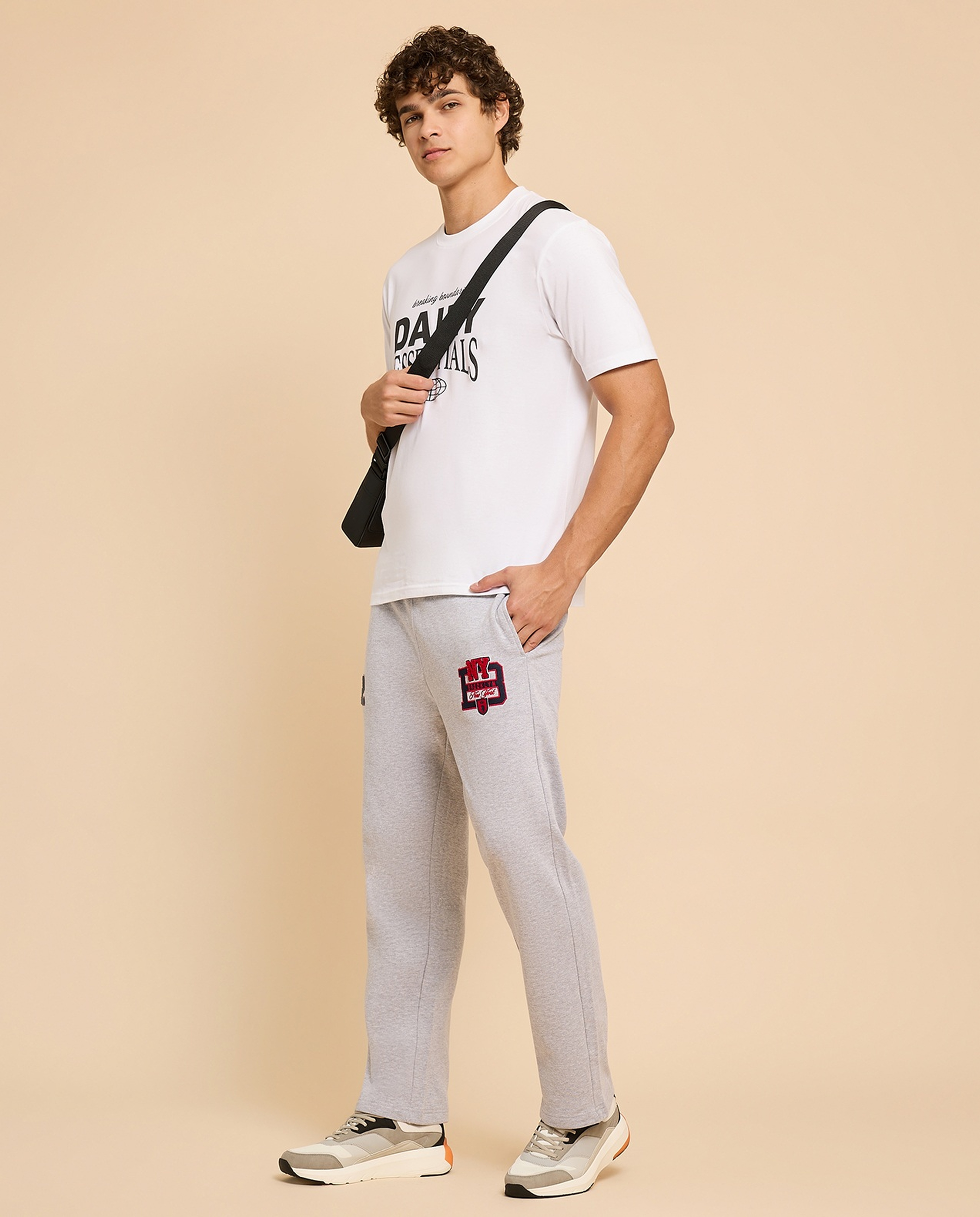 Appliqued Joggers with Drawstring Waist