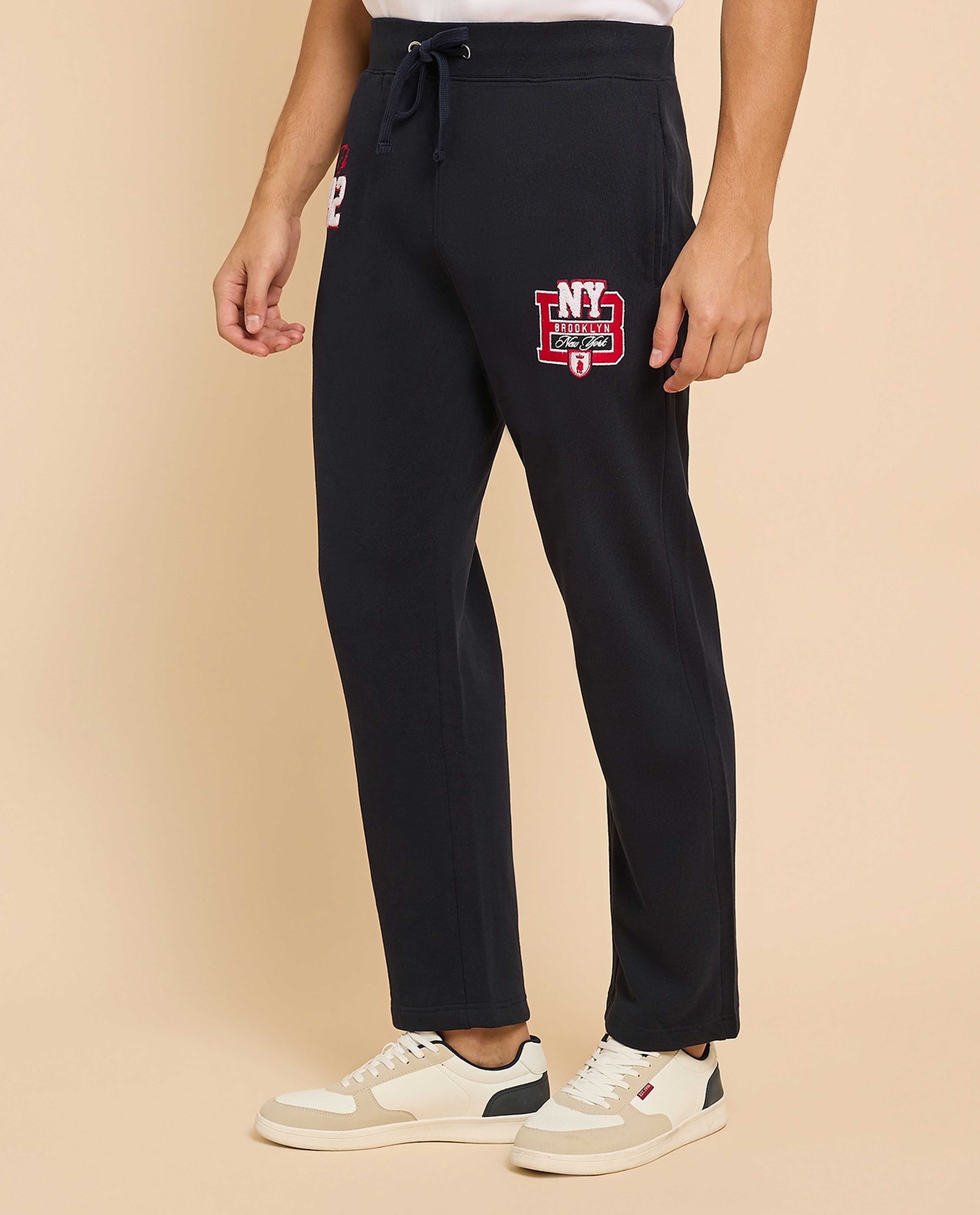 Appliqued Joggers with Drawstring Waist