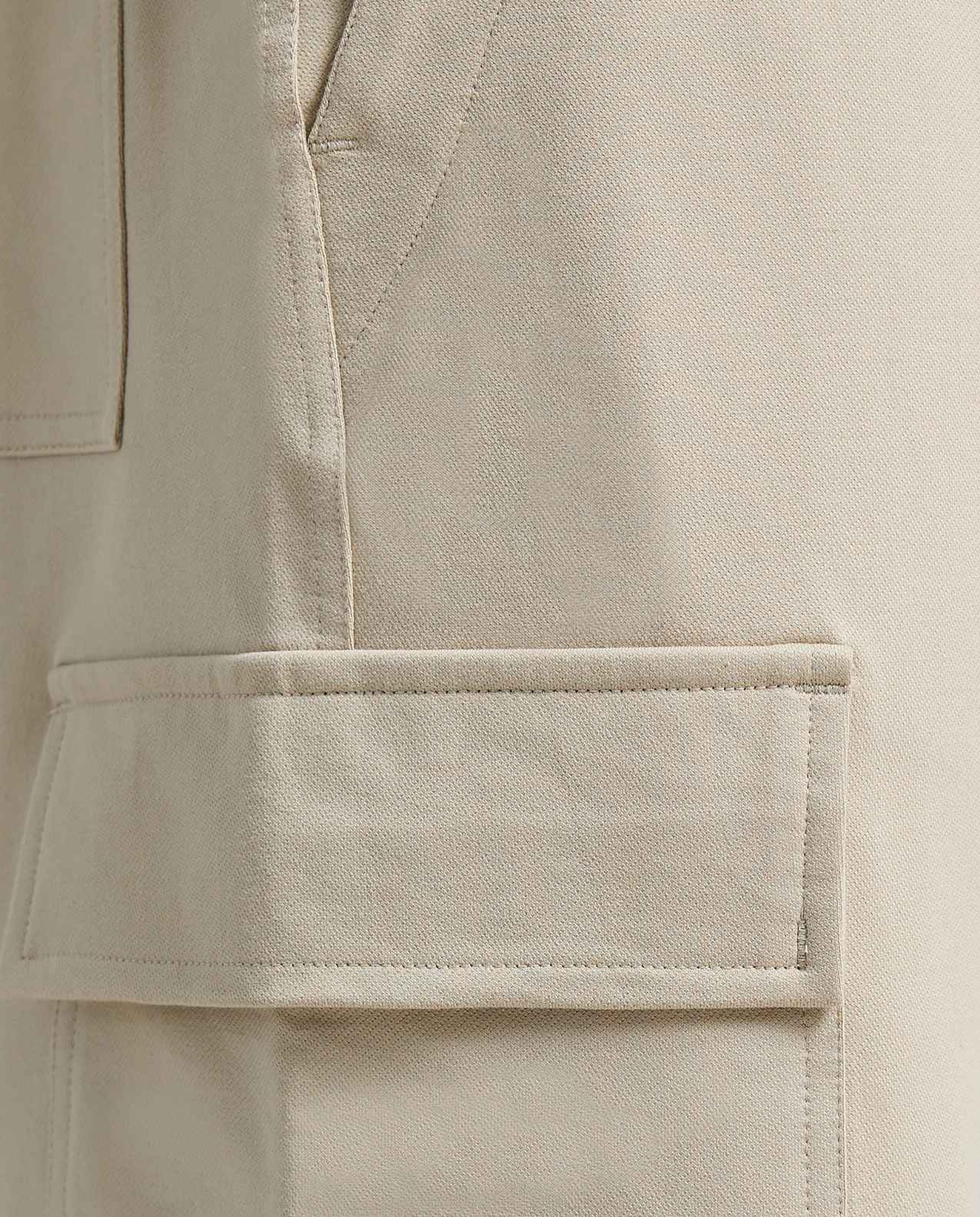 Solid Cargo Pants with Drawstring Waist