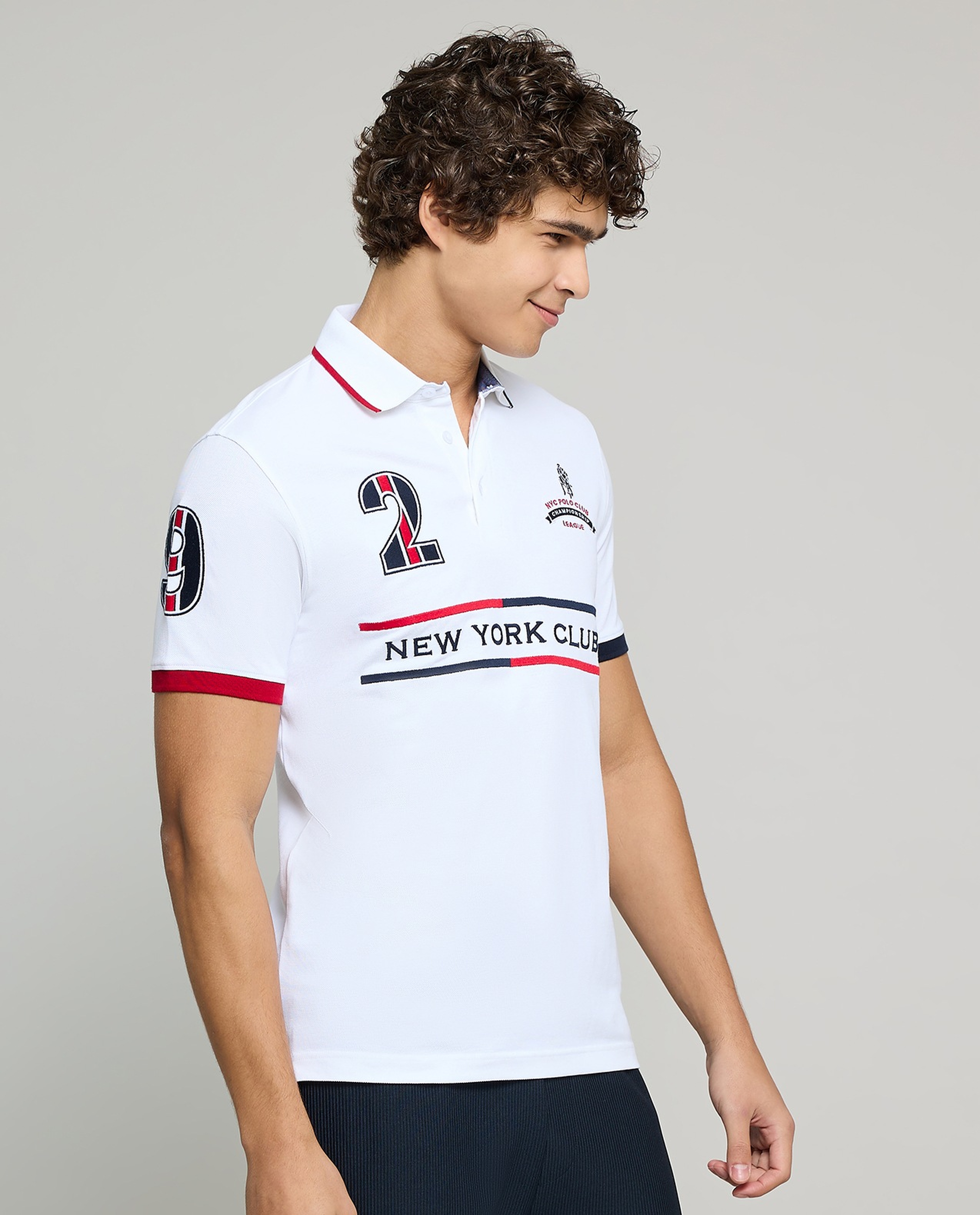 Embroidered Polo T-Shirt with Short Sleeves