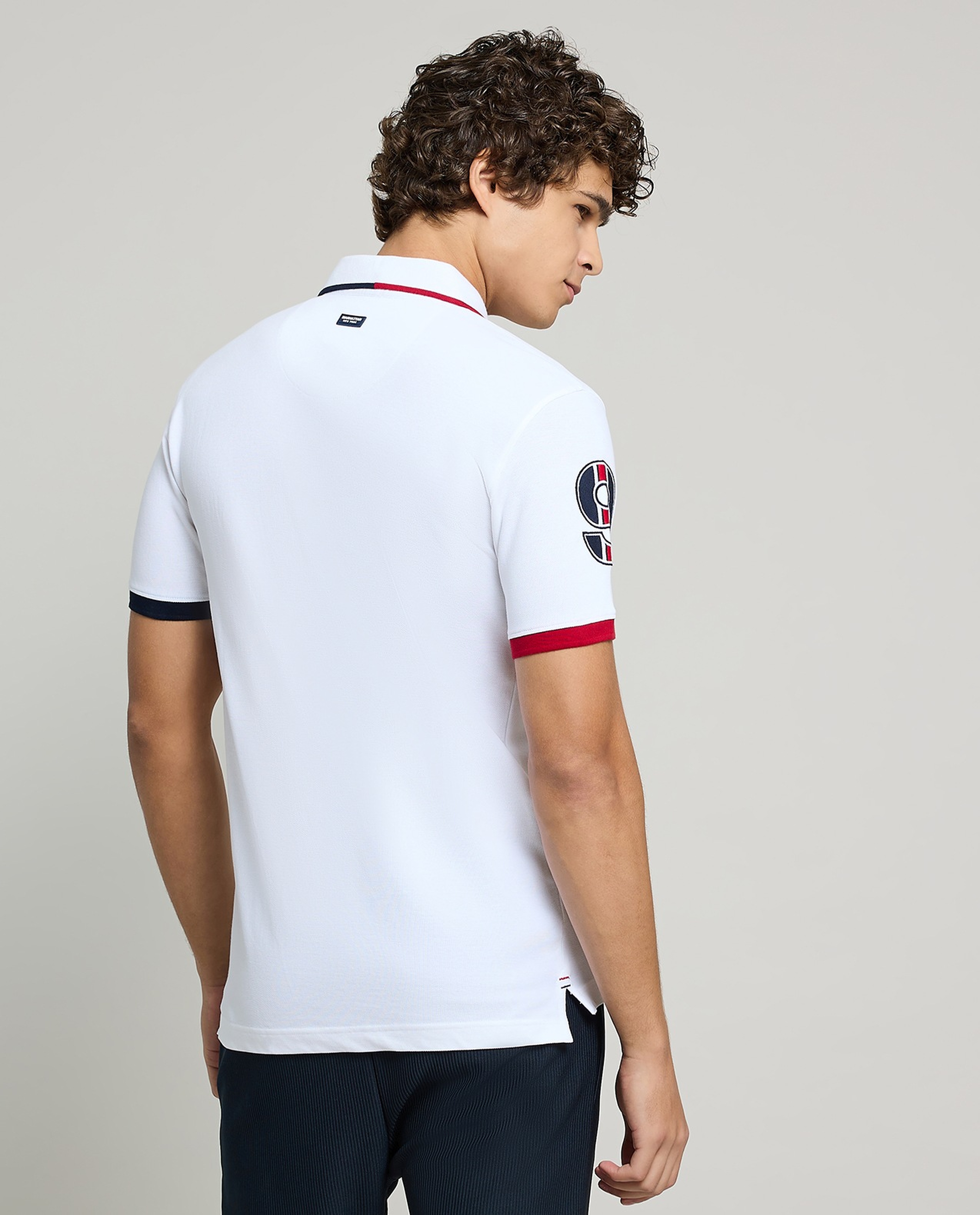 Embroidered Polo T-Shirt with Short Sleeves