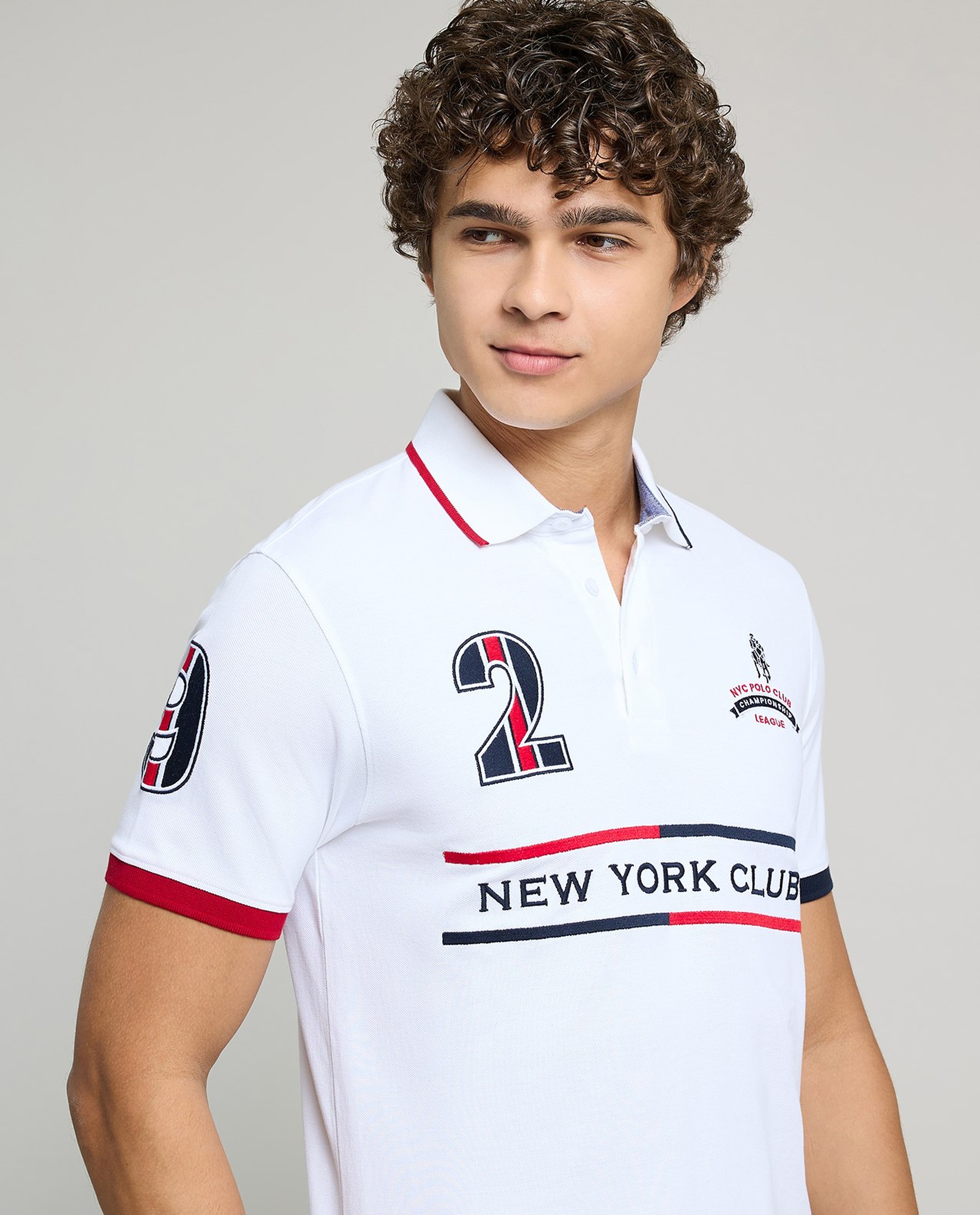 Embroidered Polo T-Shirt with Short Sleeves