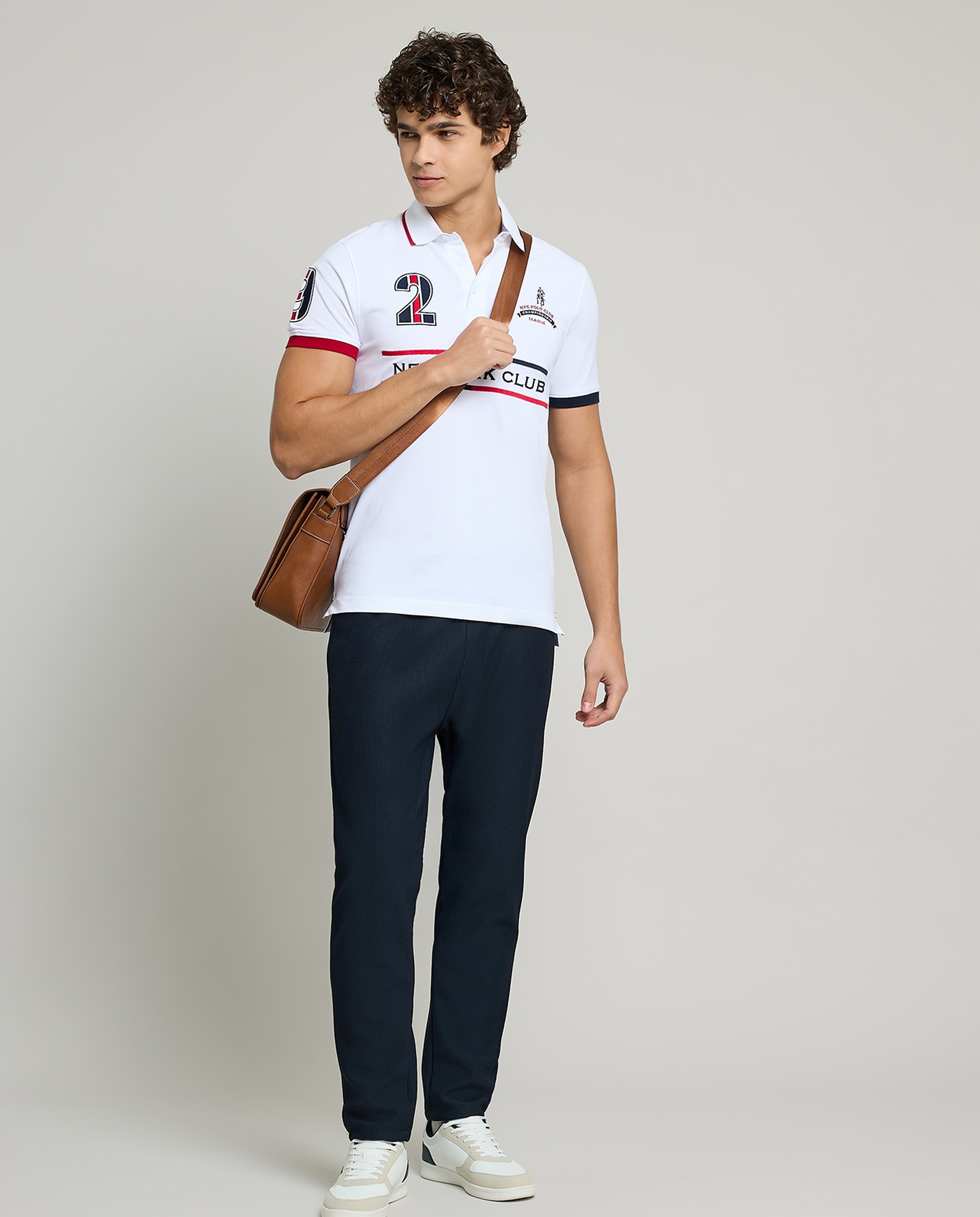 Embroidered Polo T-Shirt with Short Sleeves