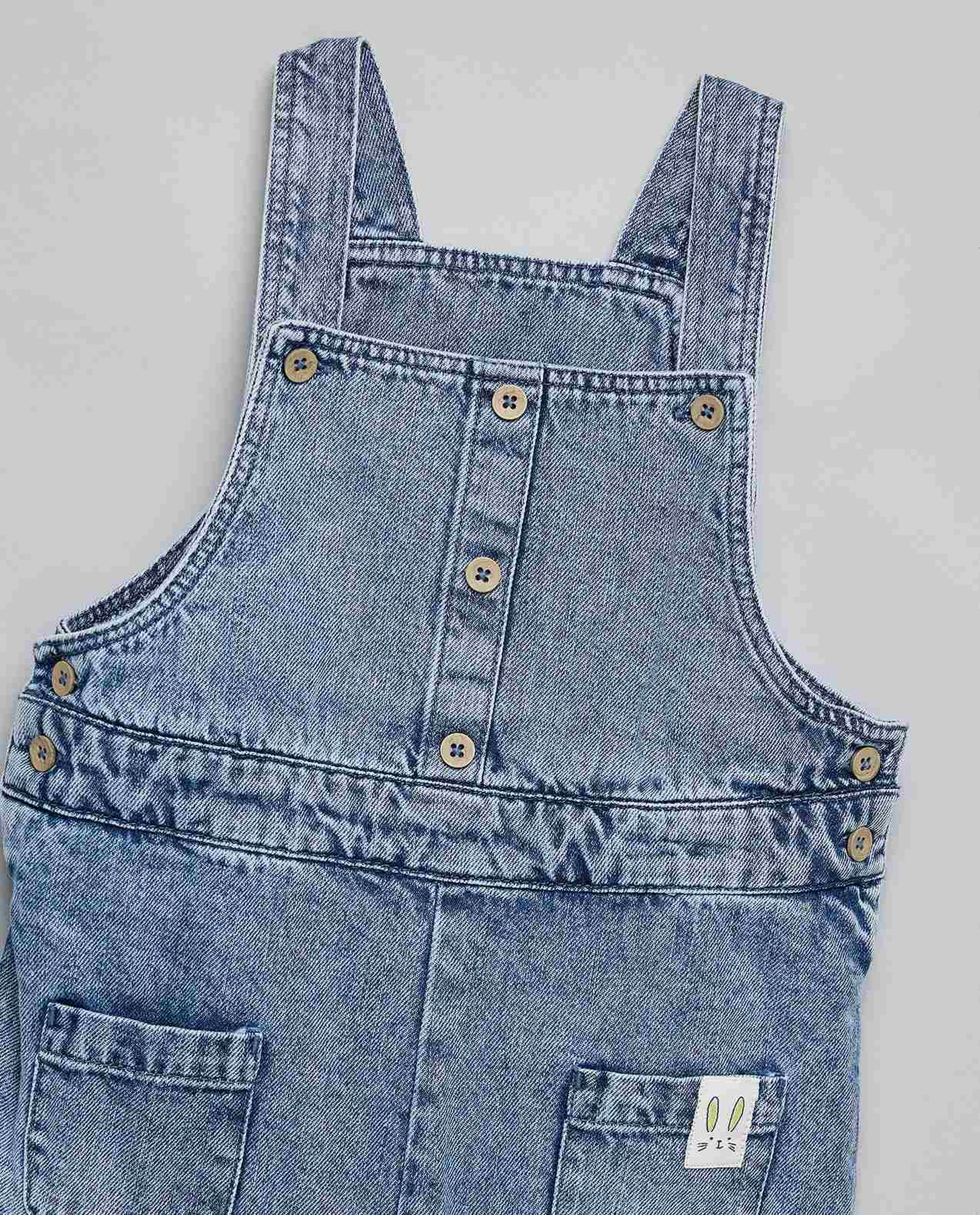 Printed T-Shirt and Dungaree Set