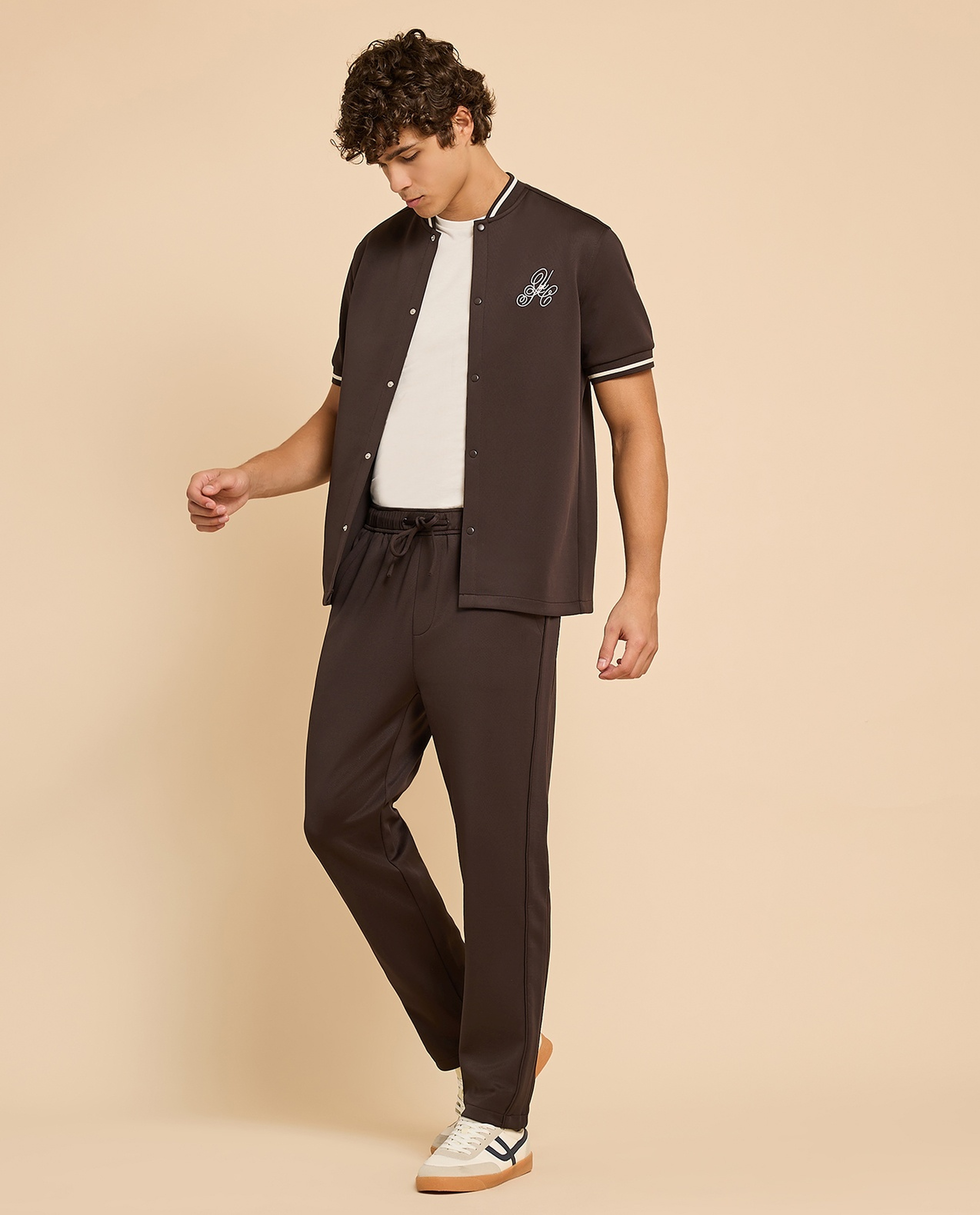 Textured Knit Pants with Drawstring Waist