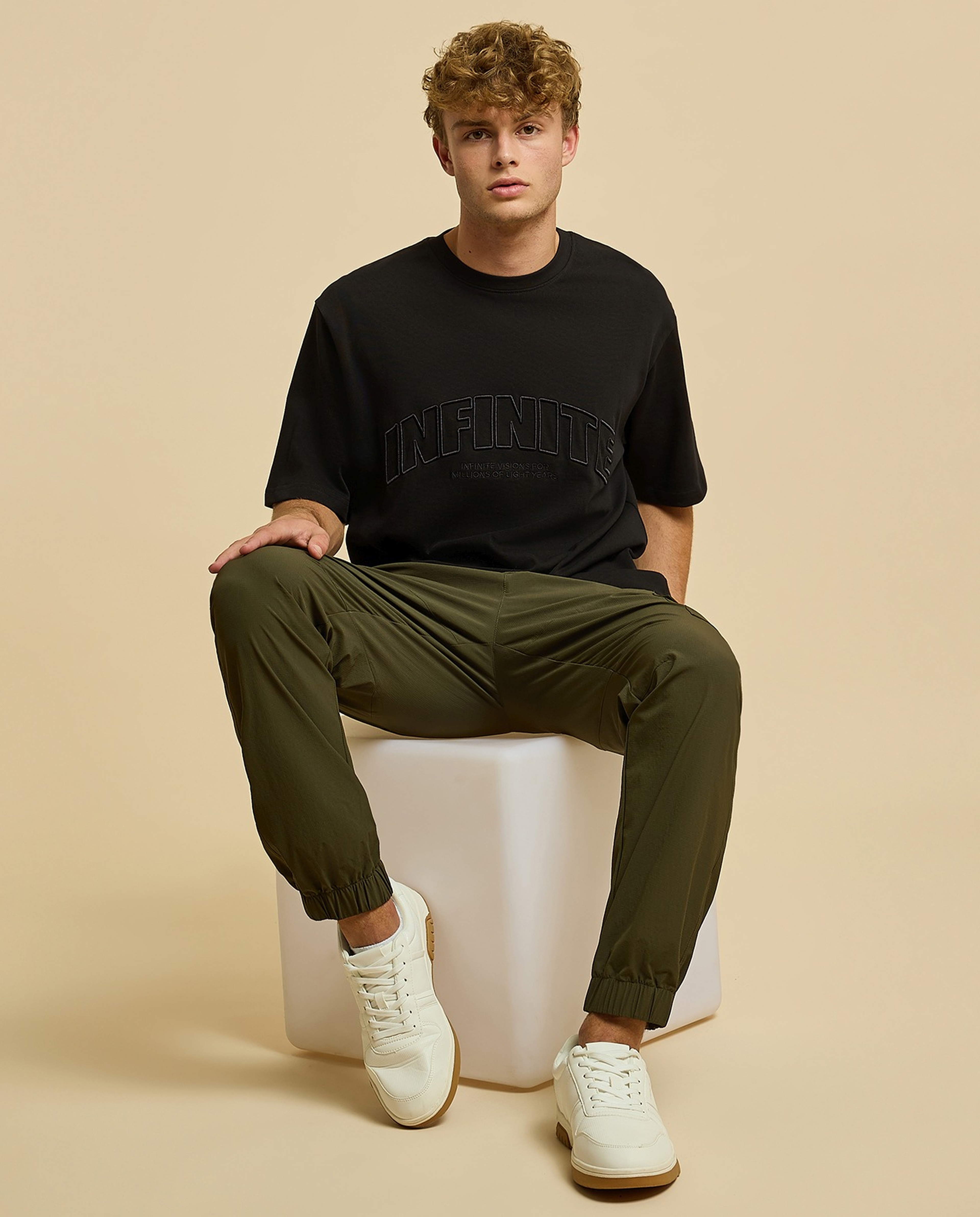 Embroidered T-Shirt with Crew Neck and Short Sleeves