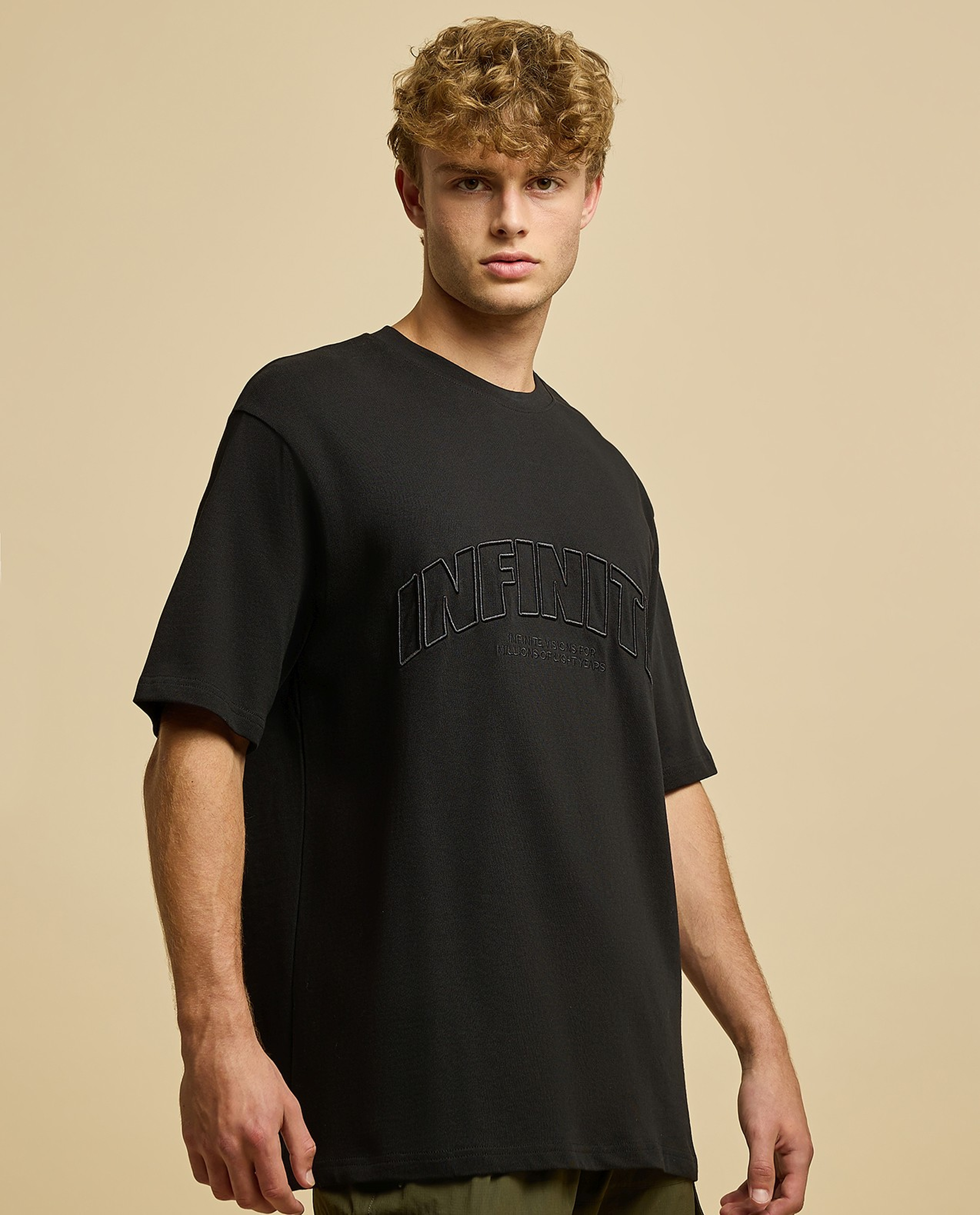 Embroidered T-Shirt with Crew Neck and Short Sleeves