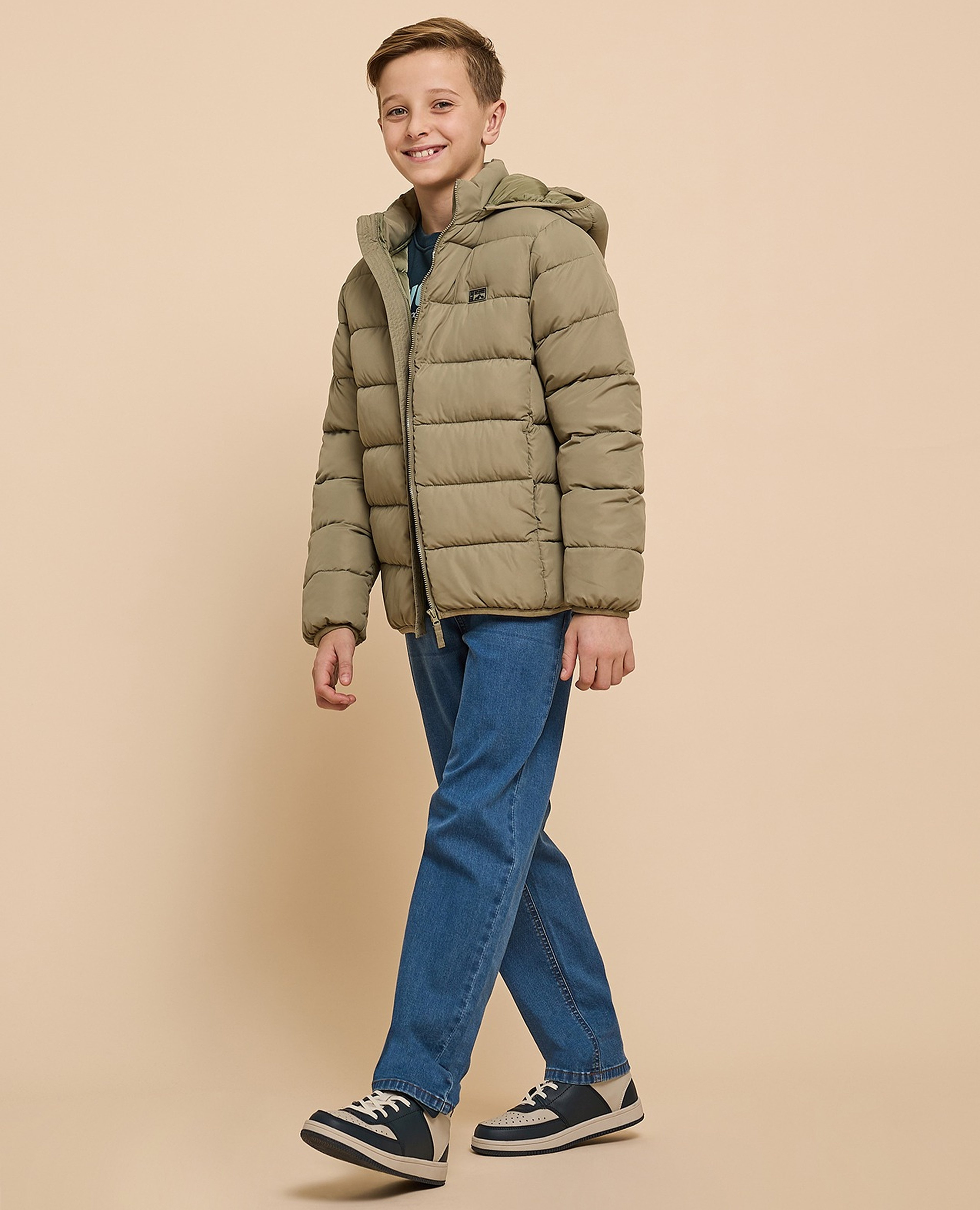 Washed Straight Fit Jeans with Button Closure