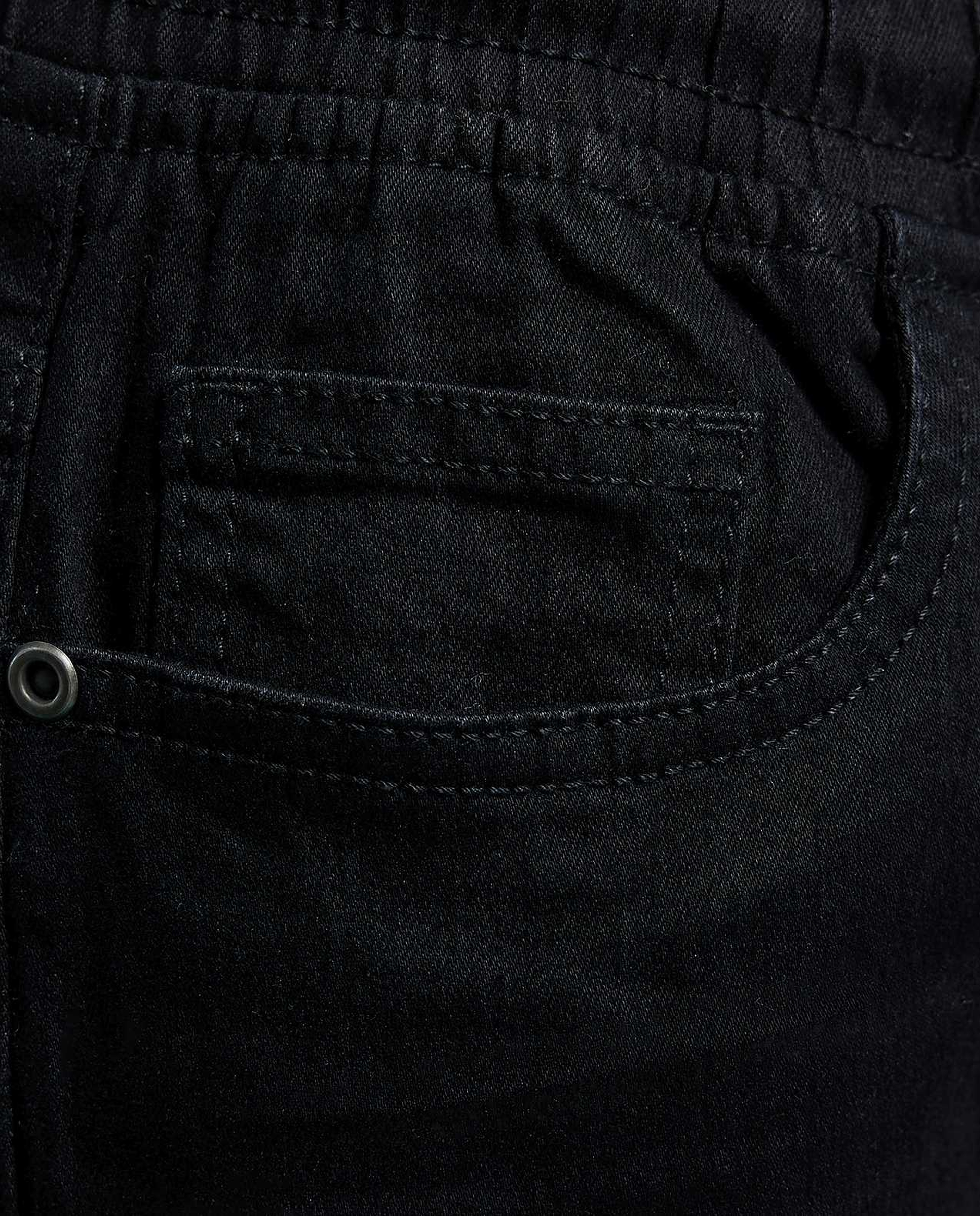 Solid Jogger Jeans with Drawstring Waist