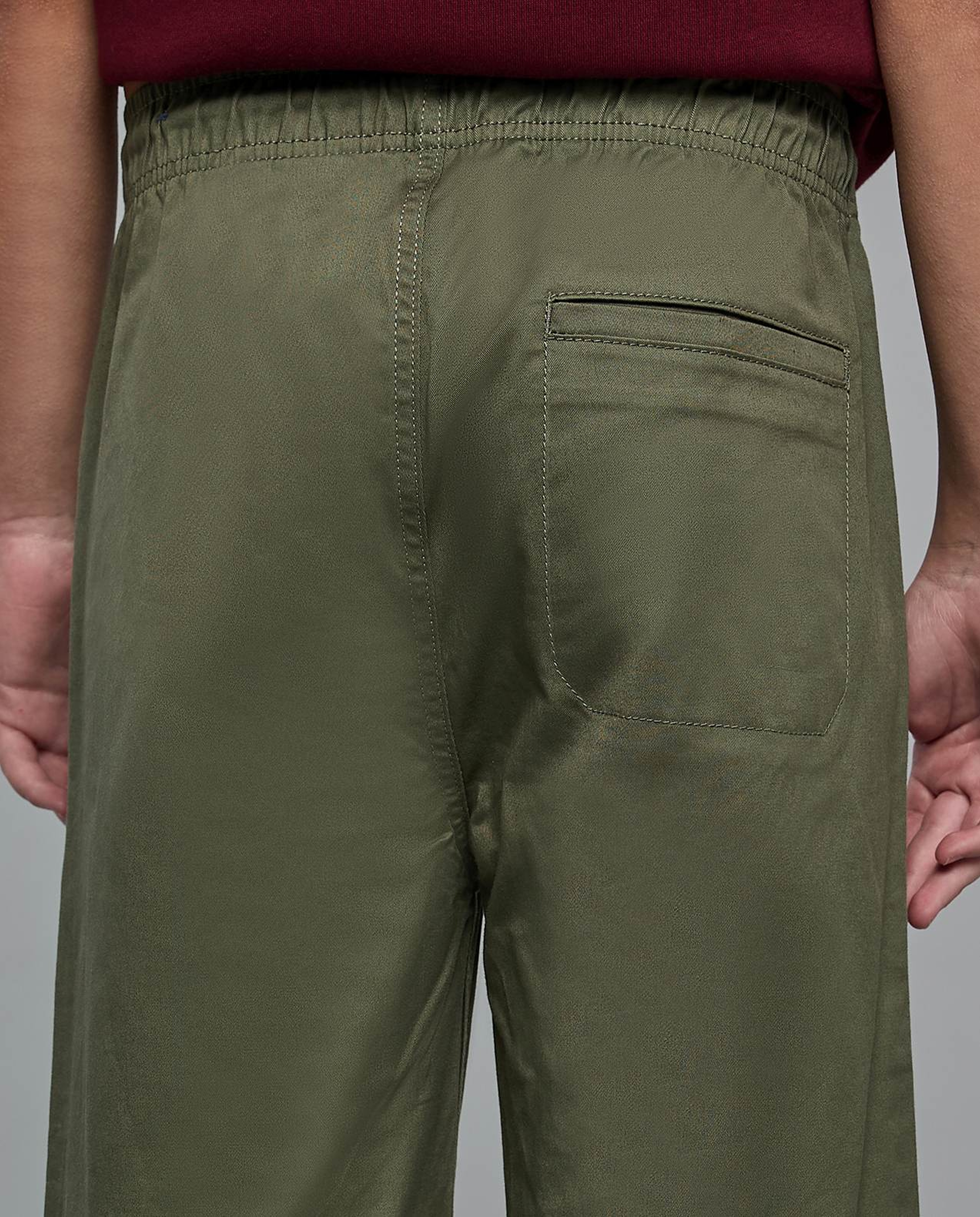 Solid Woven Pants with Drawstring Waist