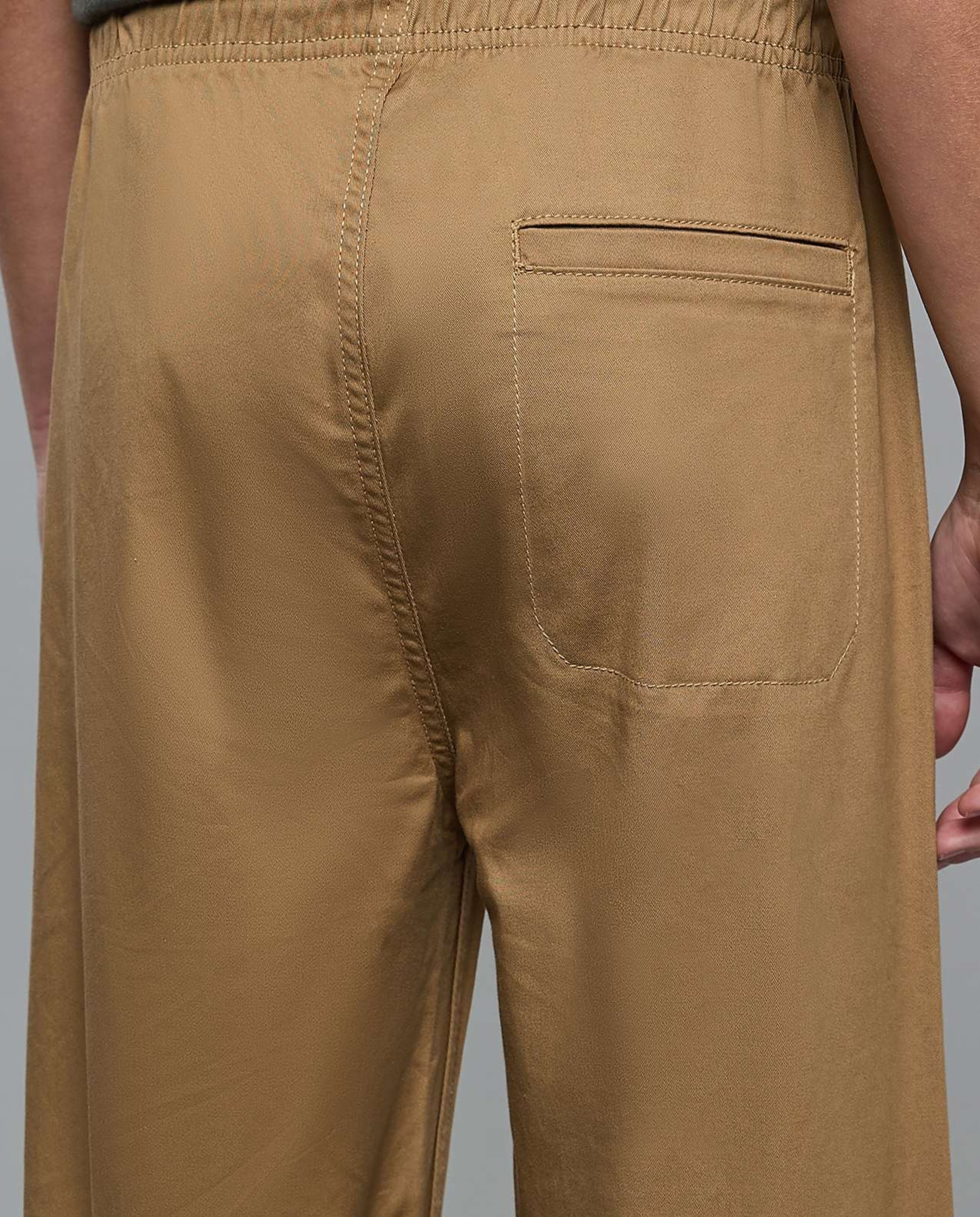 Solid Woven Pants with Drawstring Waist