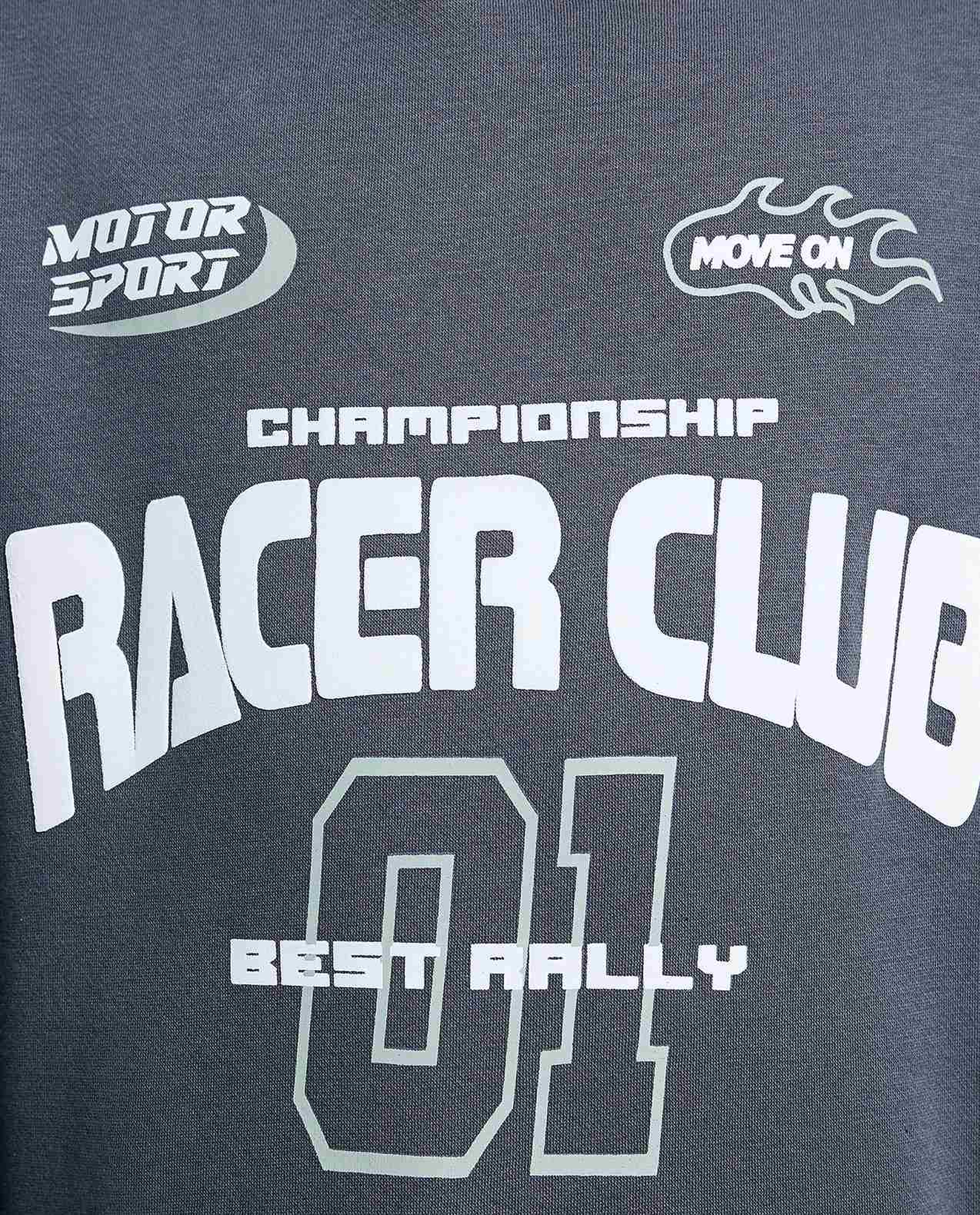 Printed Hoodie with Long Sleeves