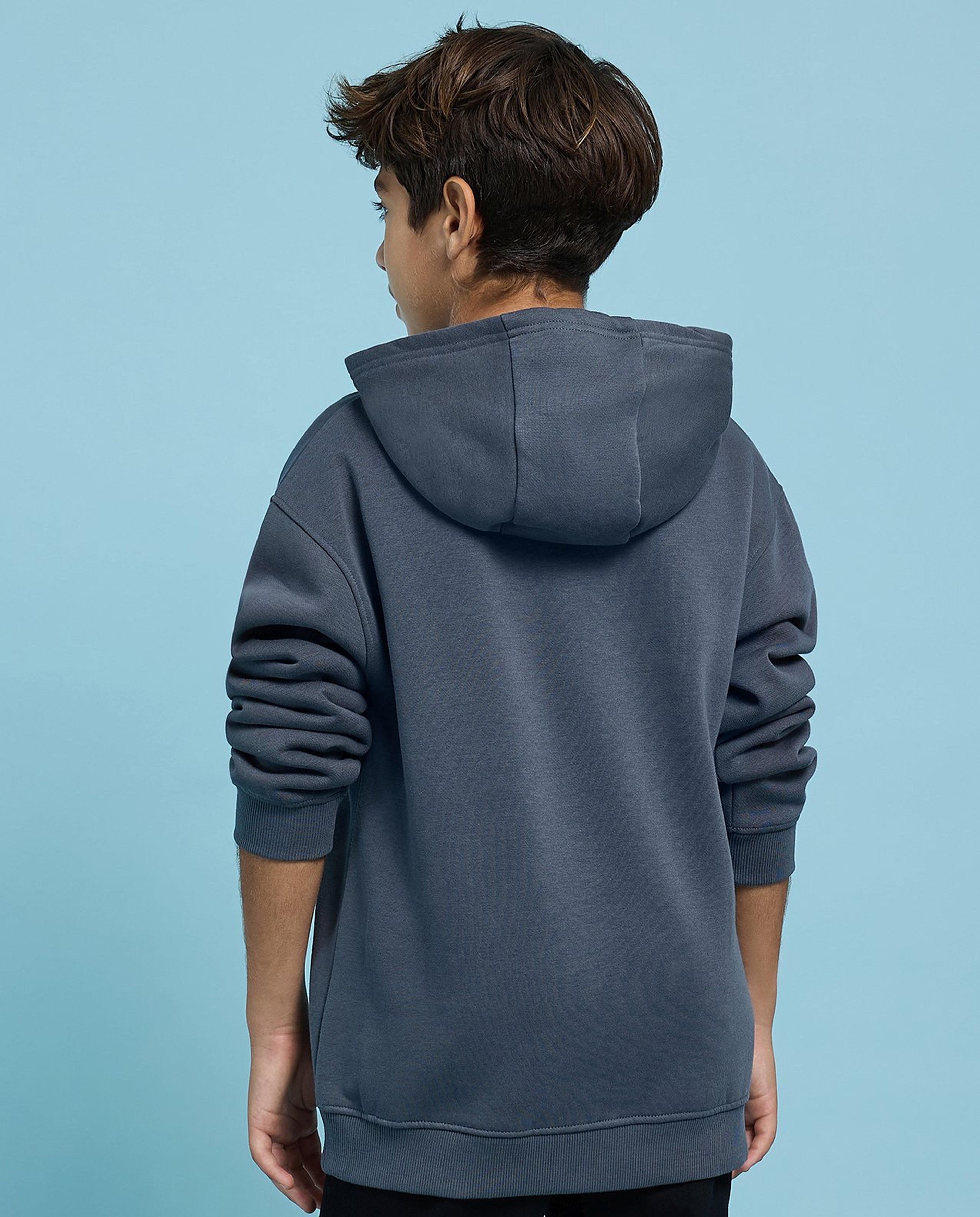 Printed Hoodie with Long Sleeves