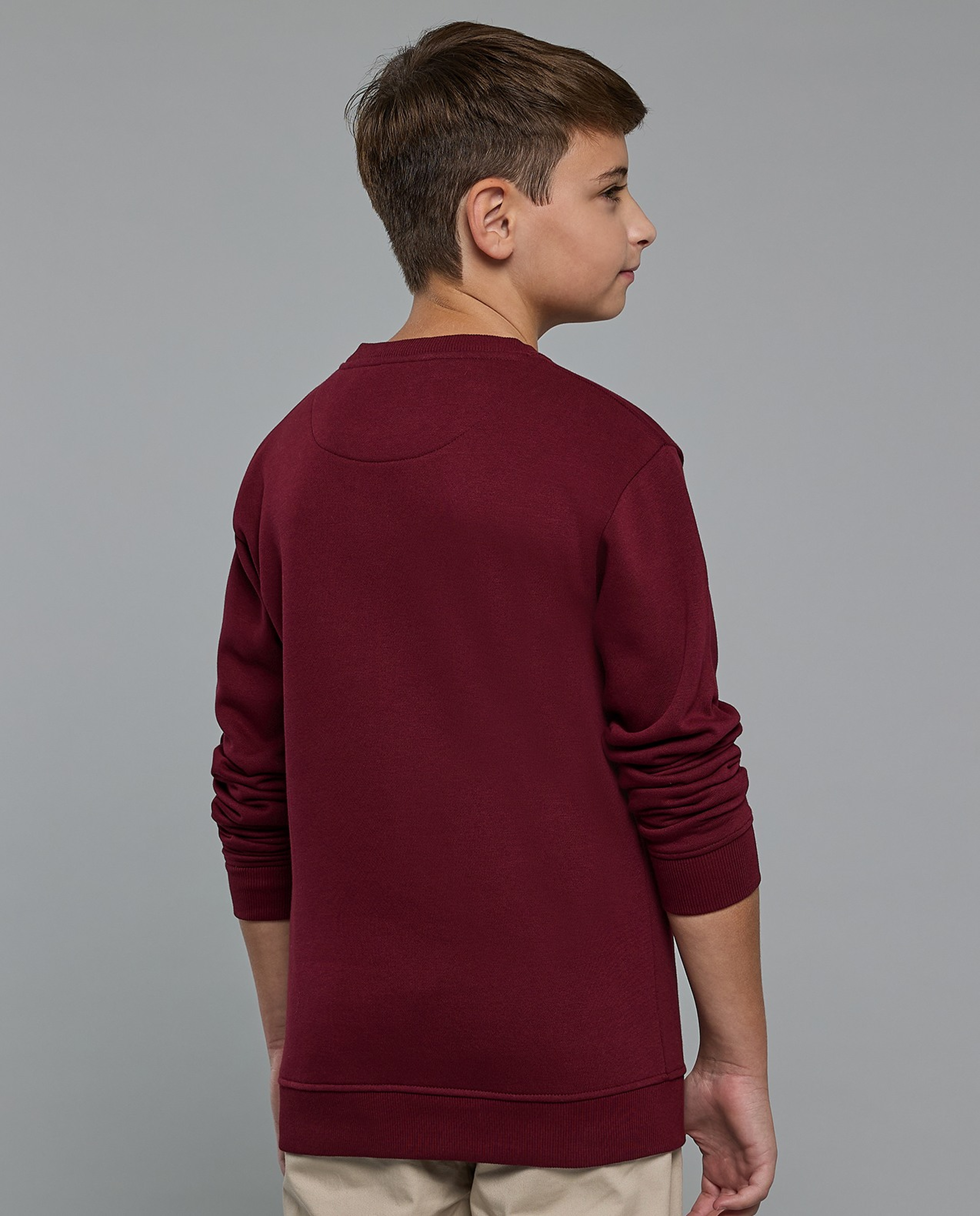 Printed Sweatshirt with Crew Neck and Long Sleeves