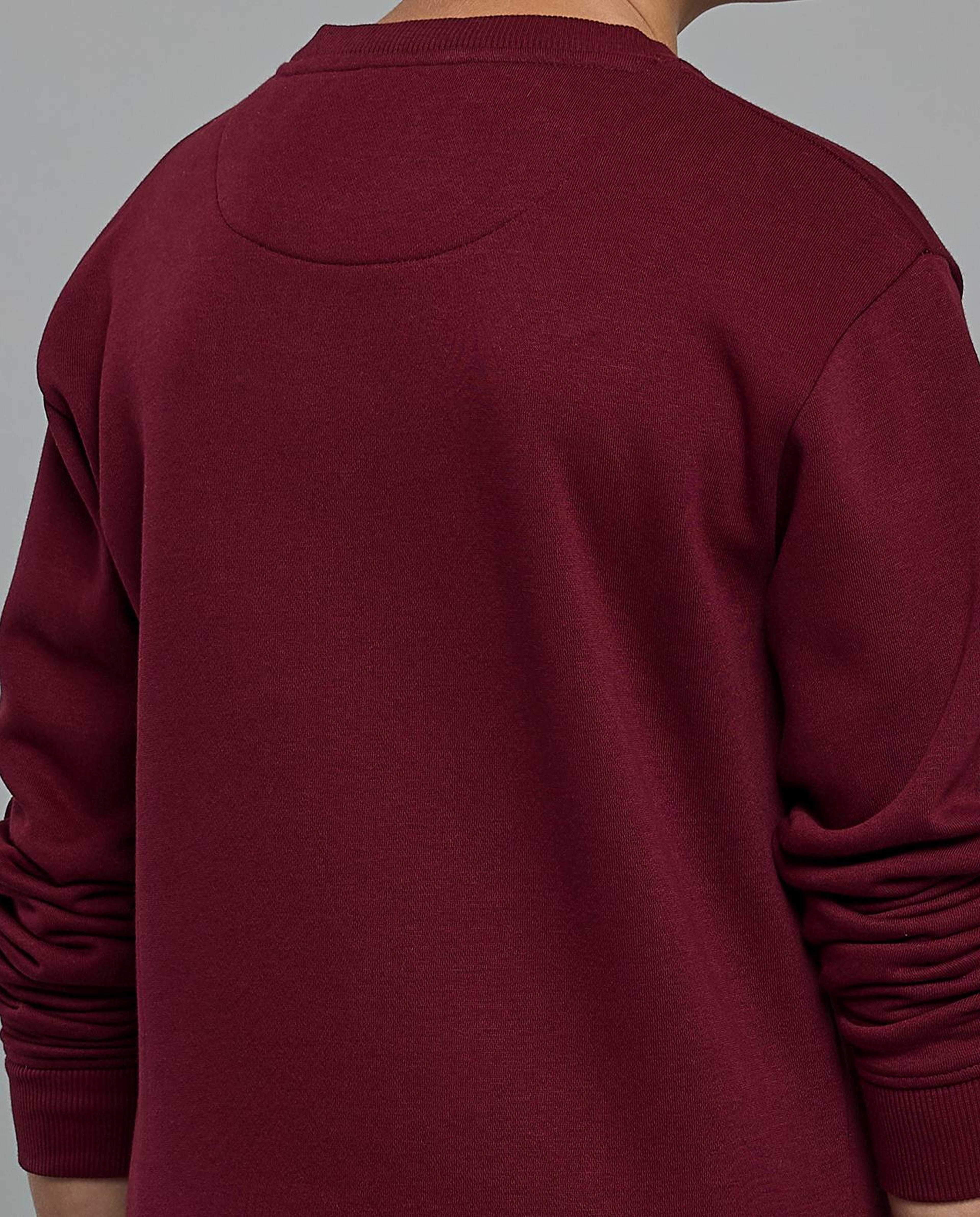 Printed Sweatshirt with Crew Neck and Long Sleeves