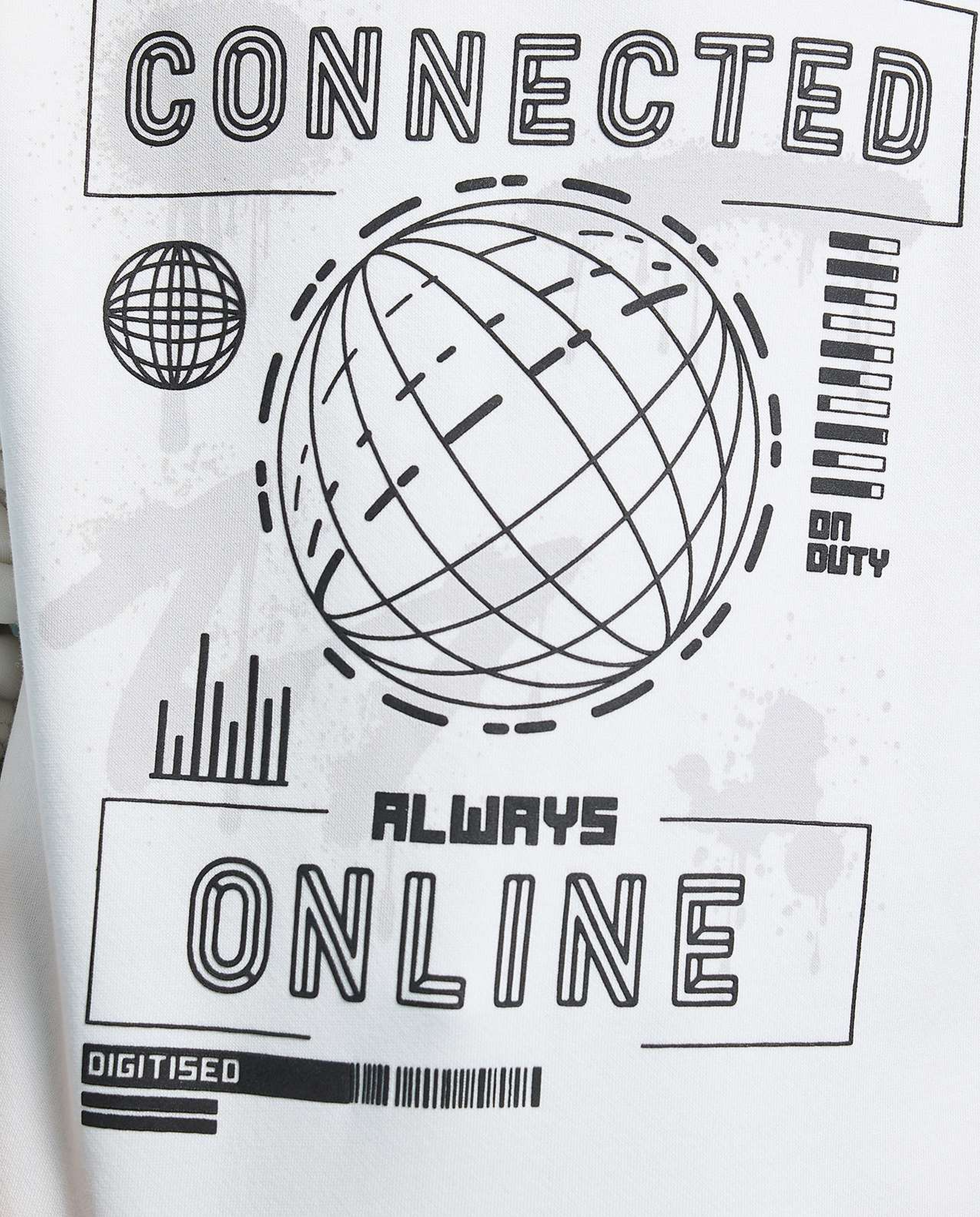 Printed Sweatshirt with Crew Neck and Long Sleeves