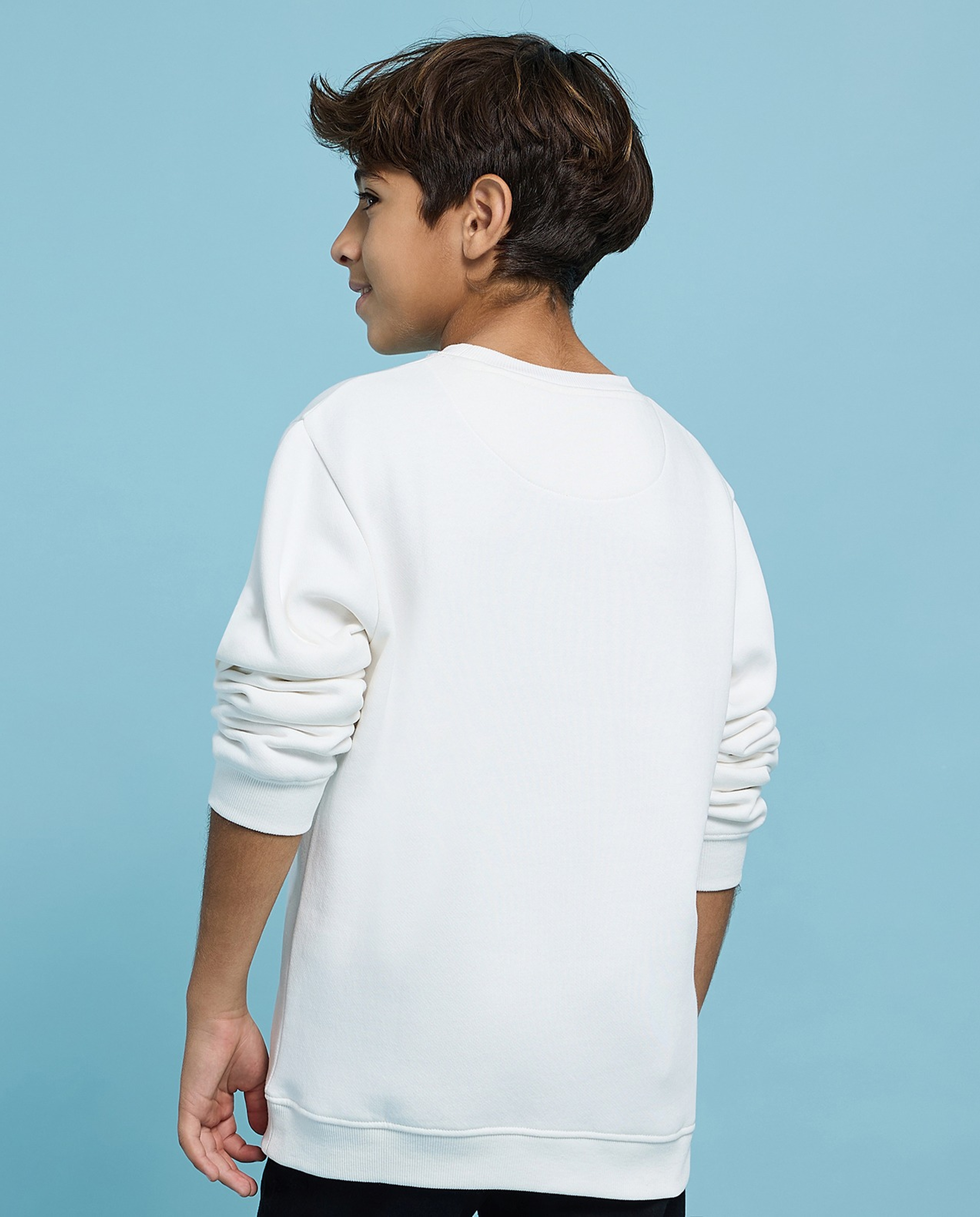 Printed Sweatshirt with Crew Neck and Long Sleeves