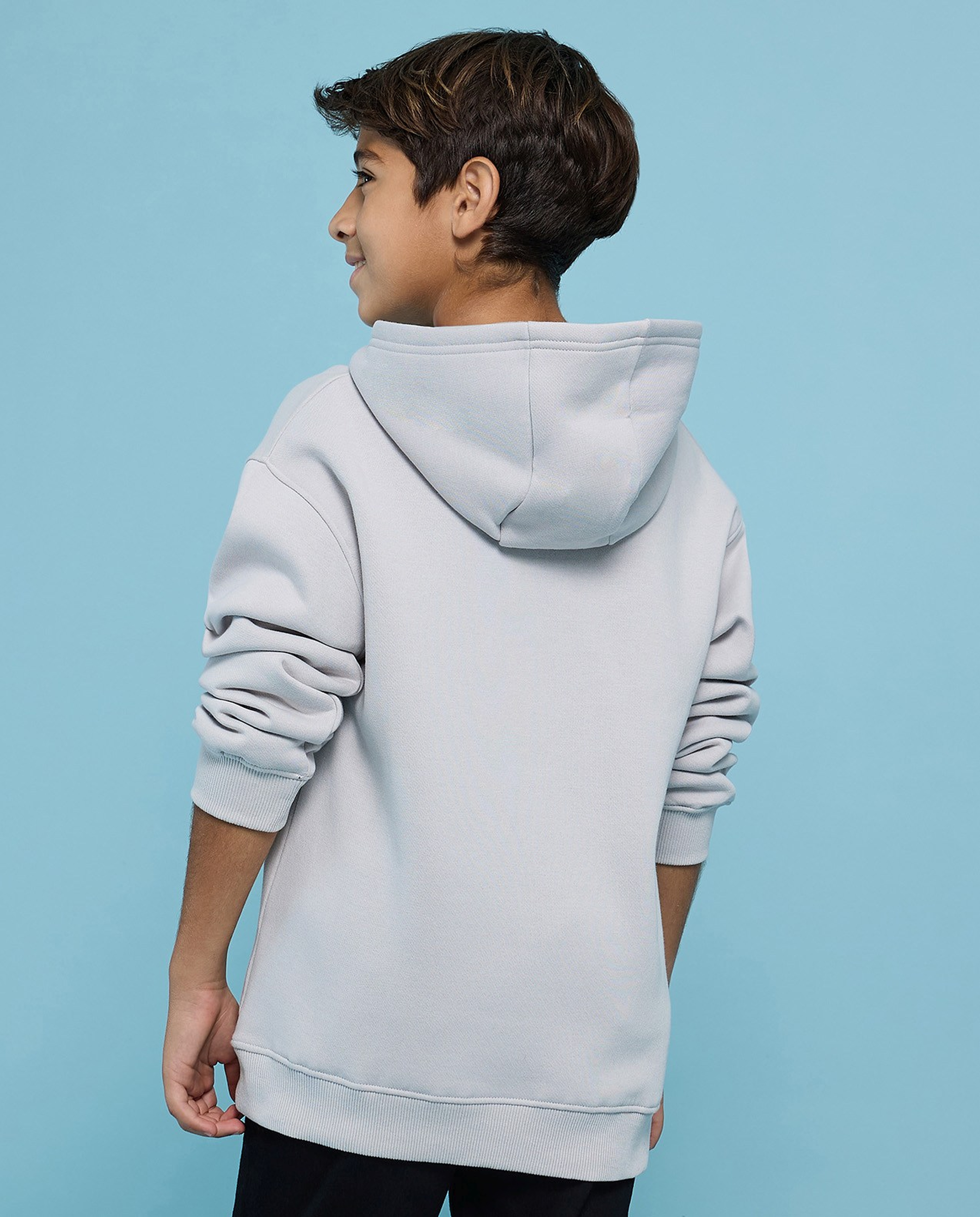 Printed Hoodie with Long Sleeves