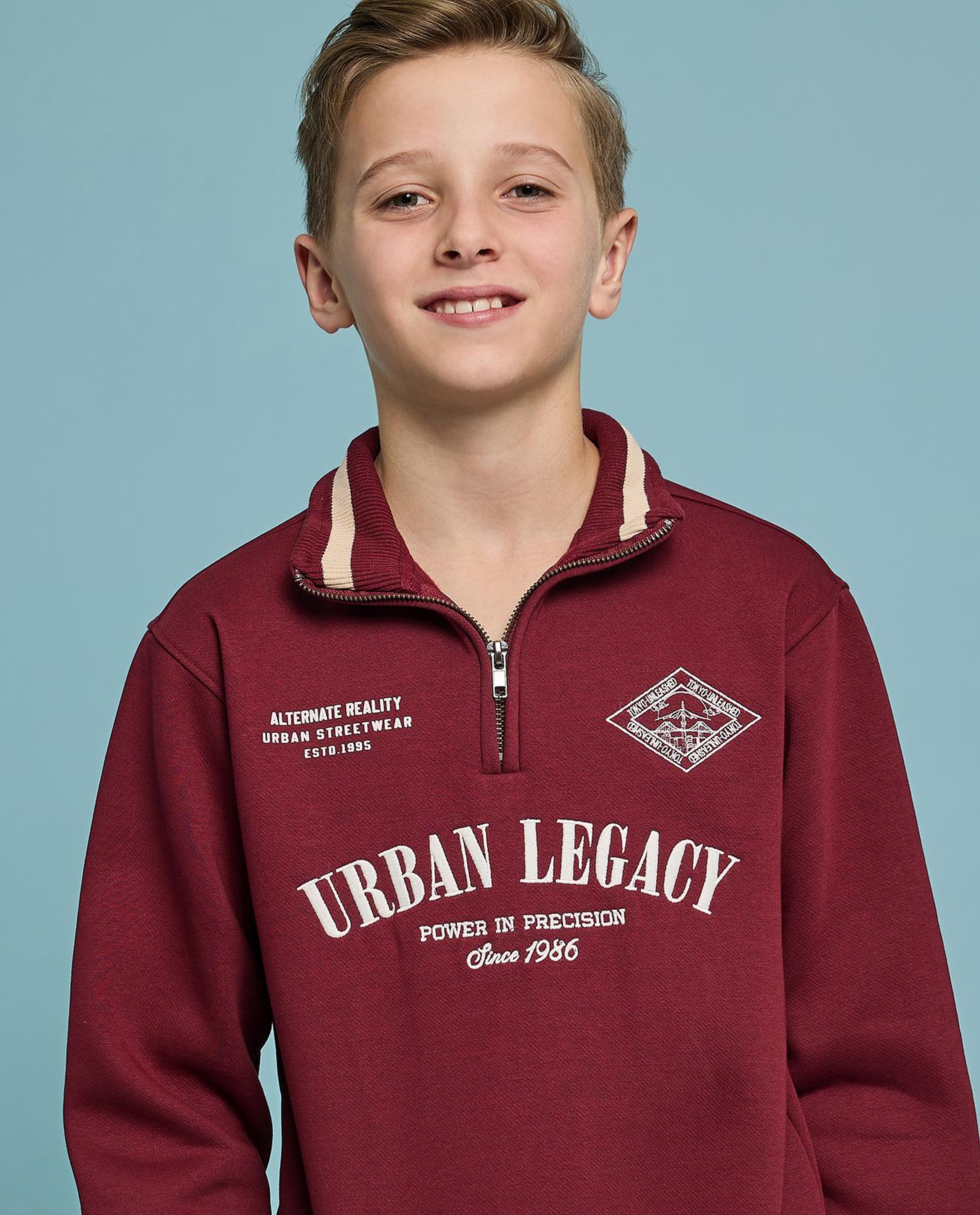 Printed Hoodie with Long Sleeves