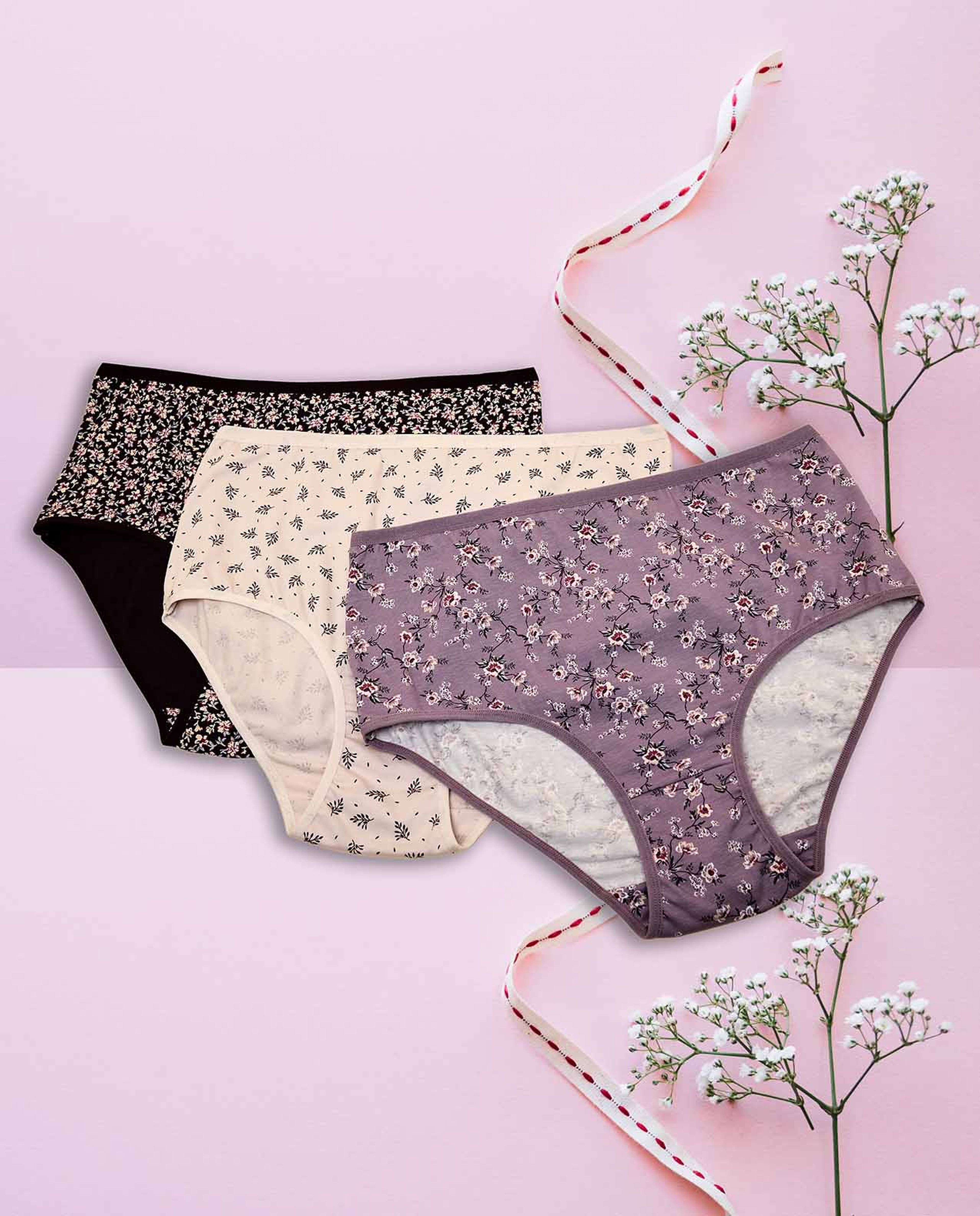 3 Pack Printed Full Briefs