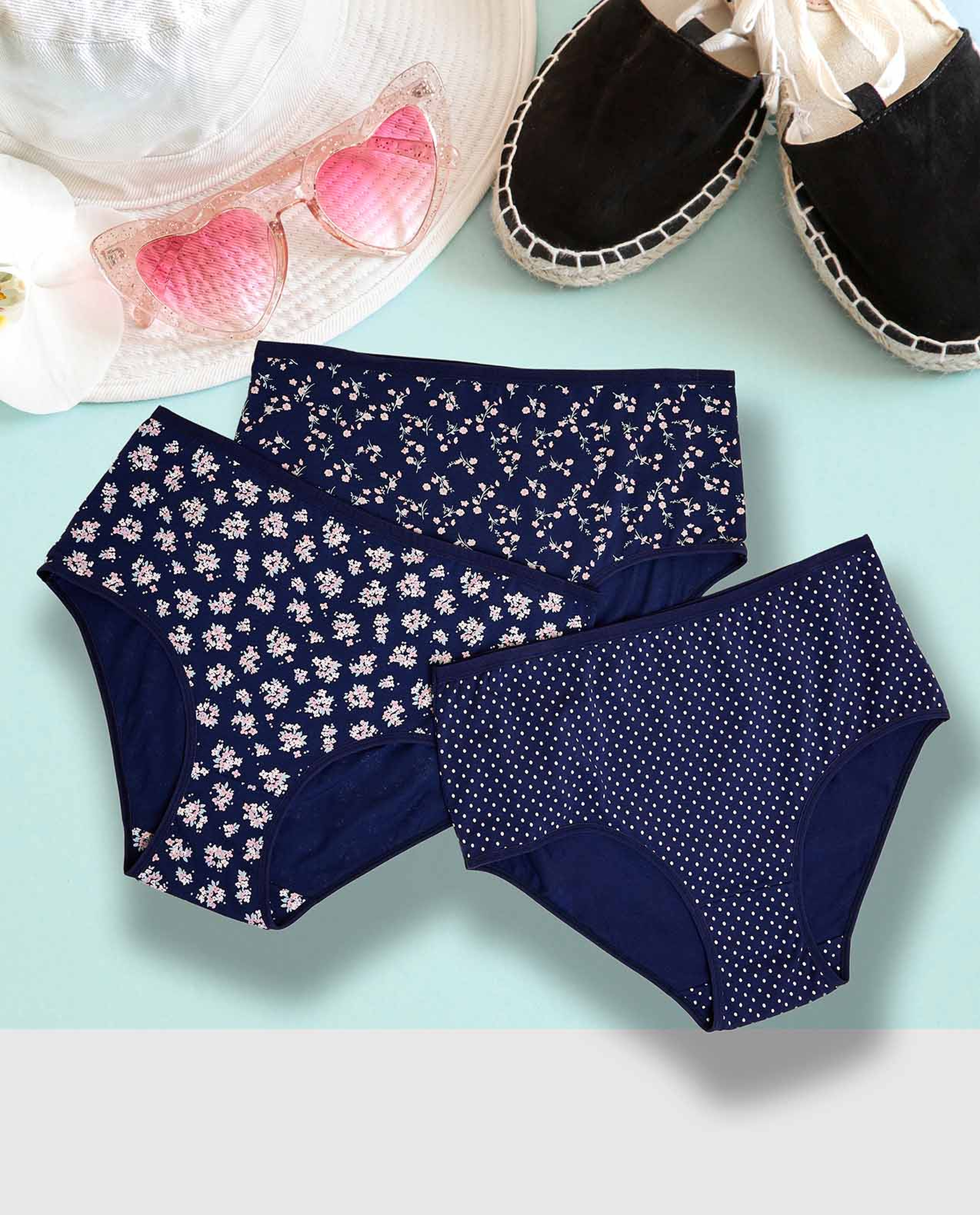 3 Pack Printed Full Briefs