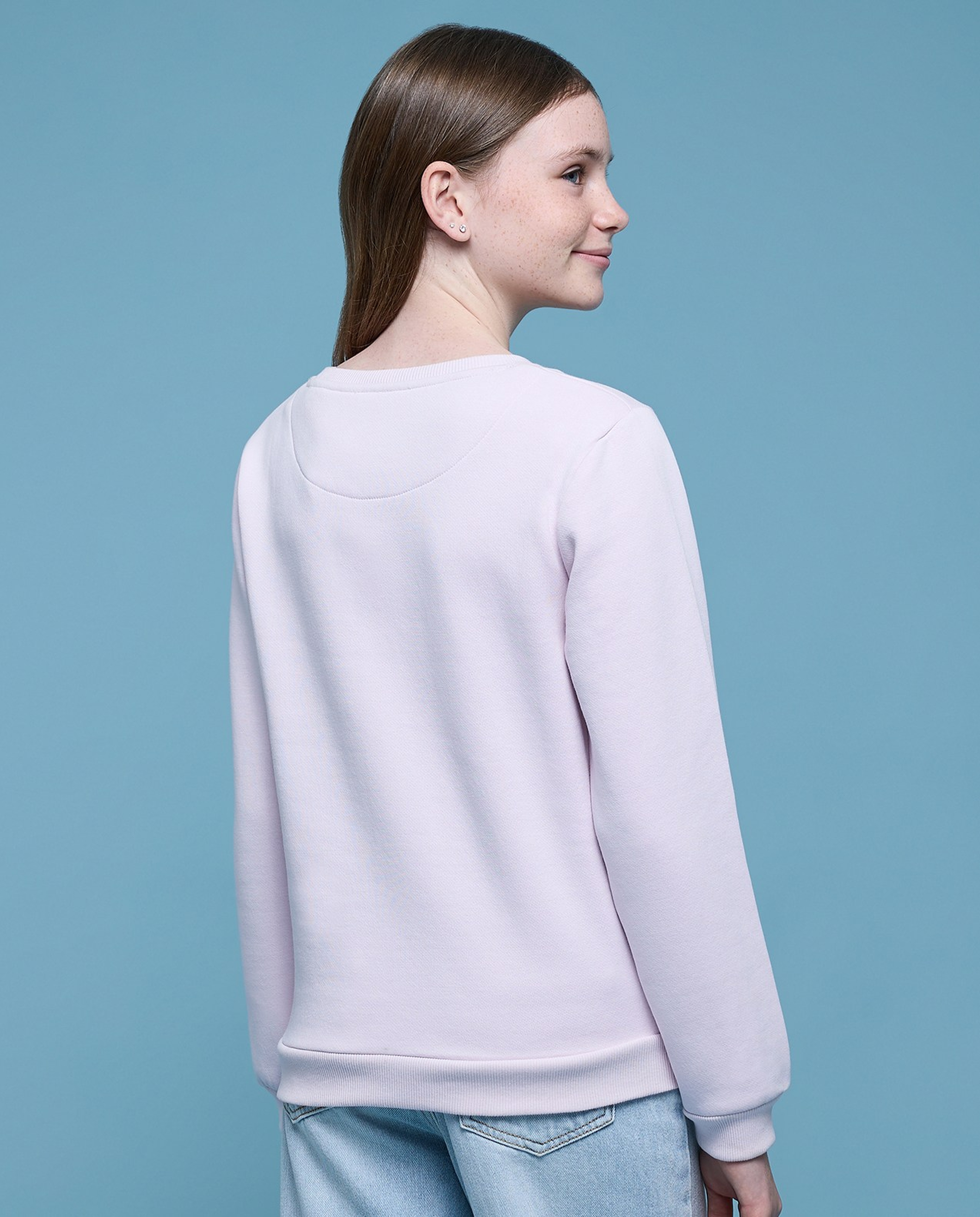 Printed Sweatshirt with Crew Neck and Long Sleeves