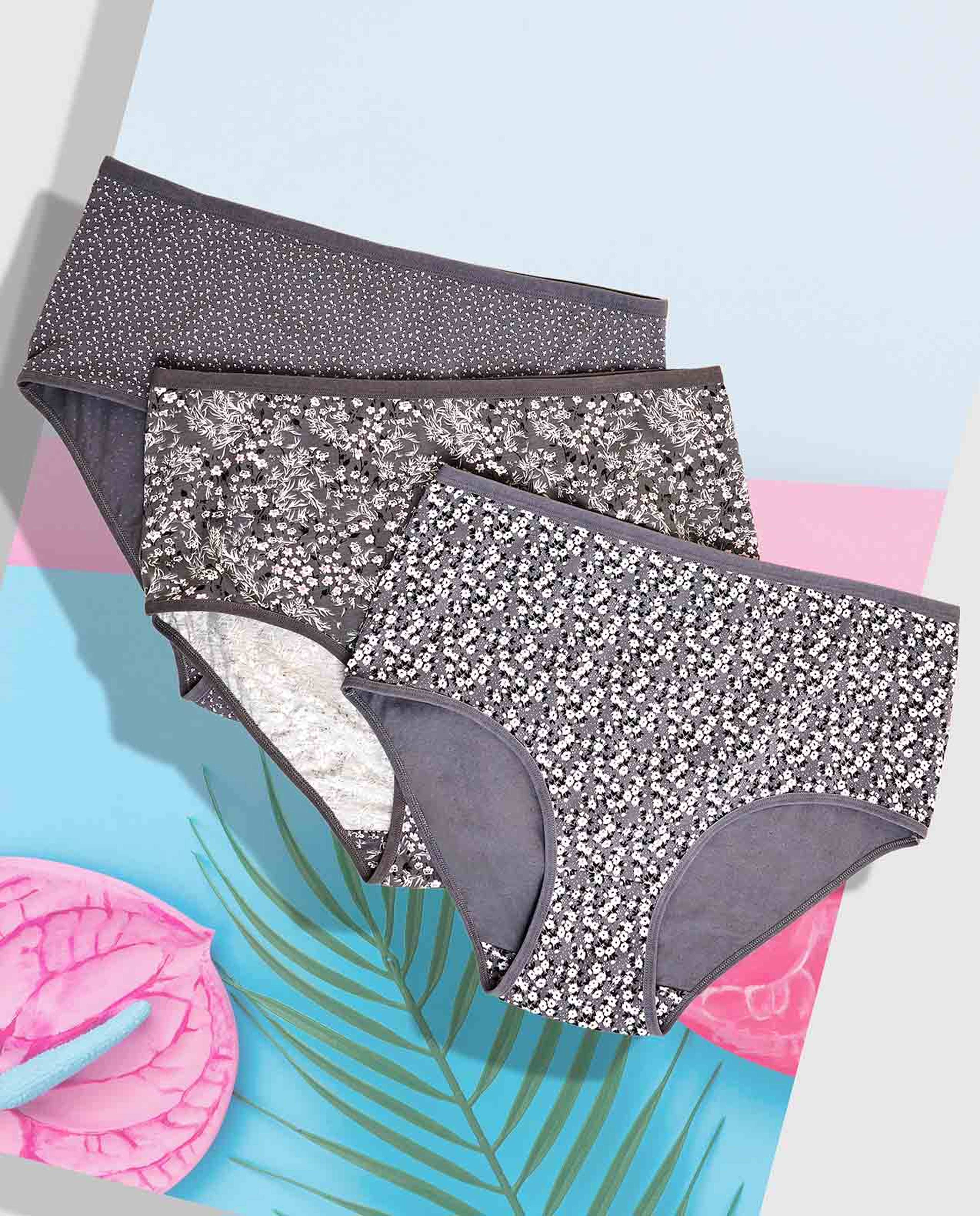 3 Pack Printed Full Briefs