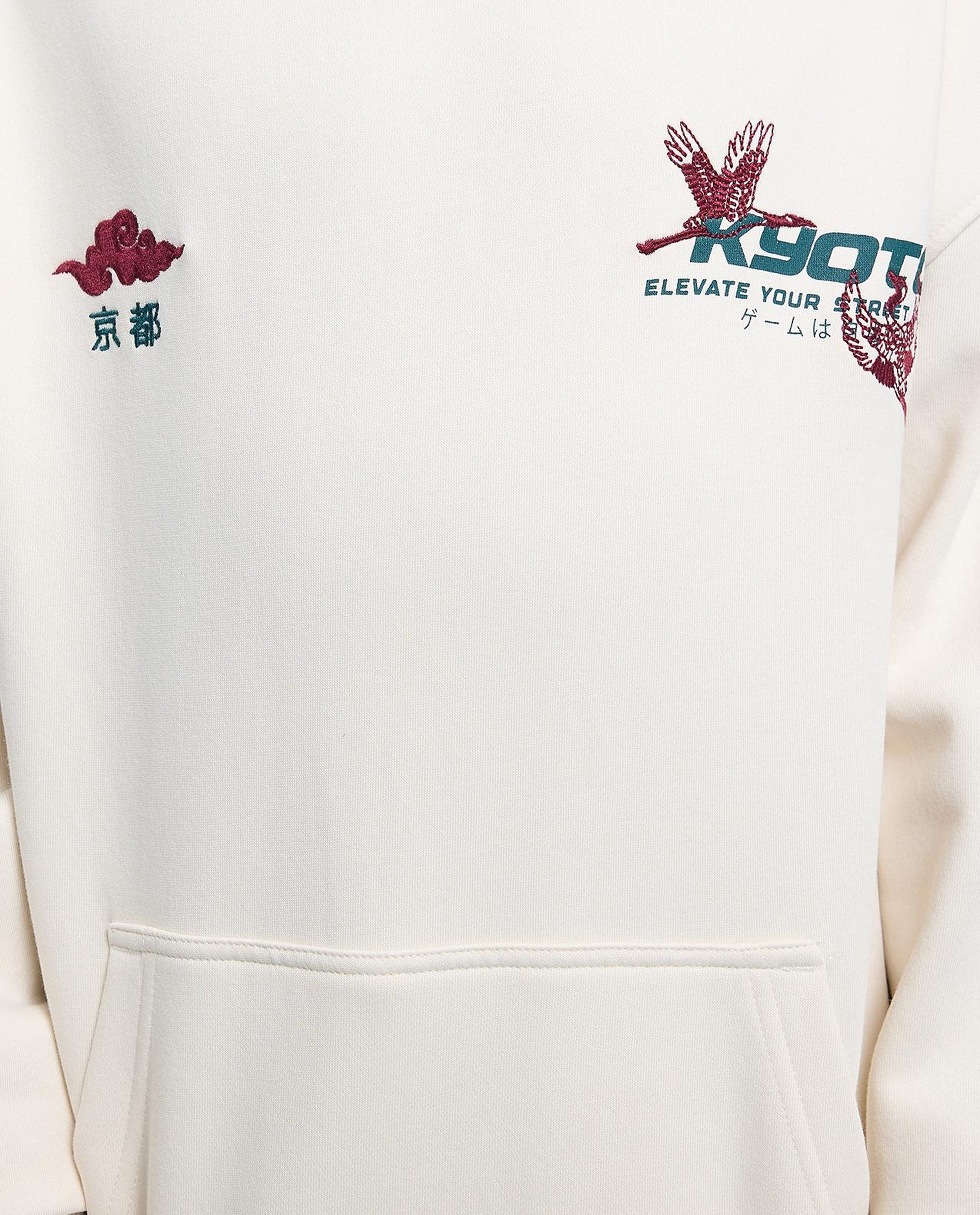 Printed Hoodie with Long Sleeves