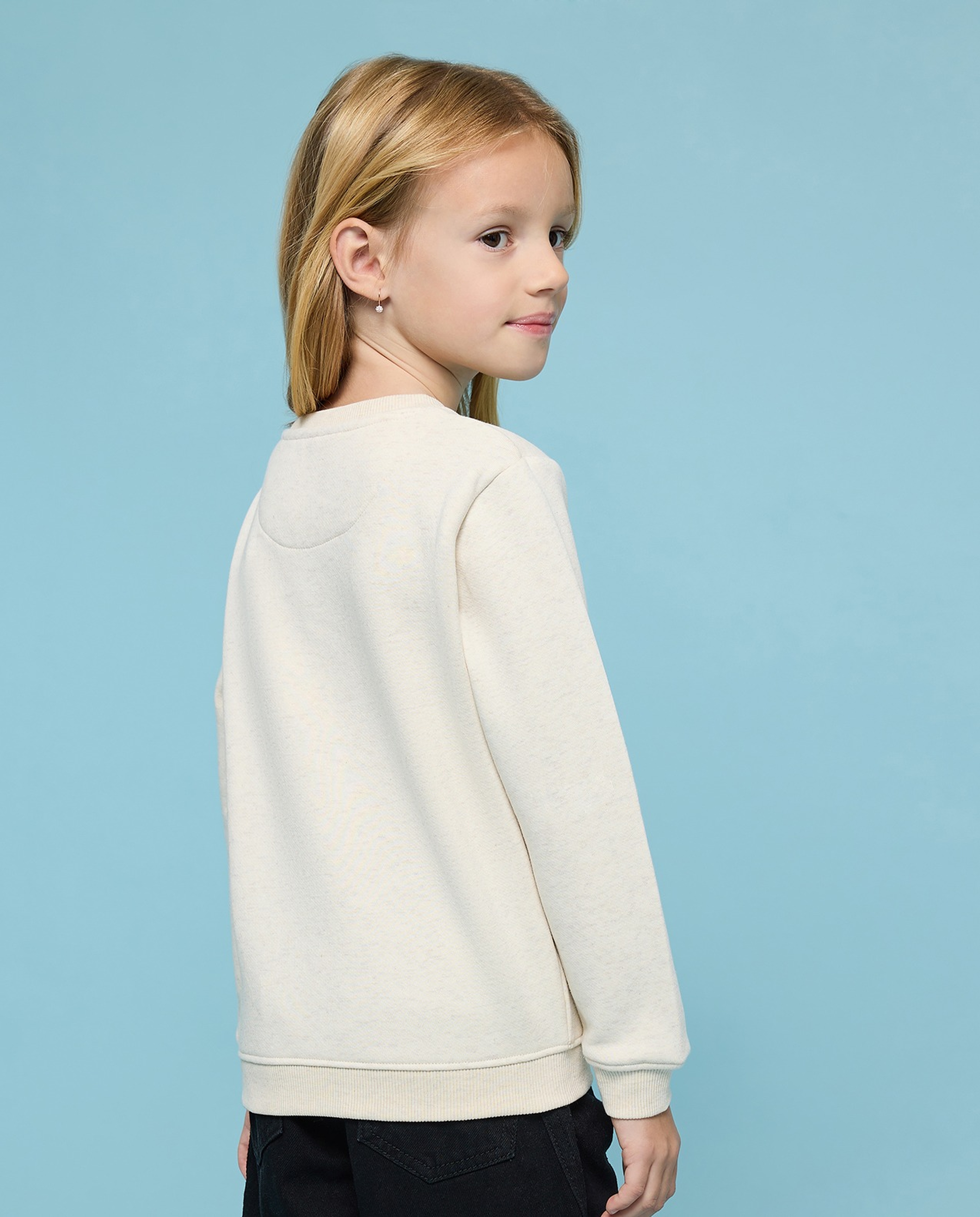 Printed Sweatshirt with Crew Neck and Long Sleeves