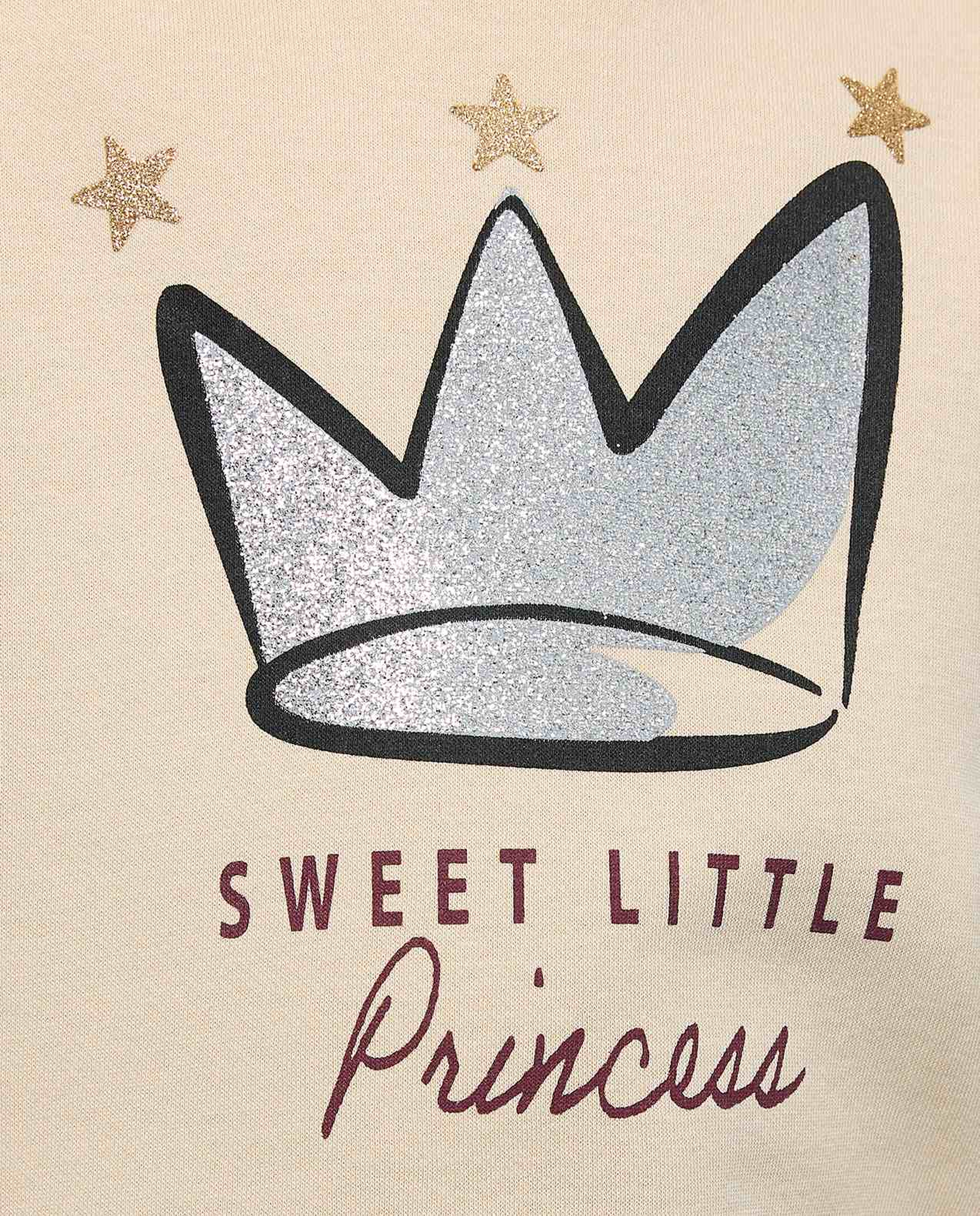 Printed Sweatshirt with Crew Neck and Long Sleeves