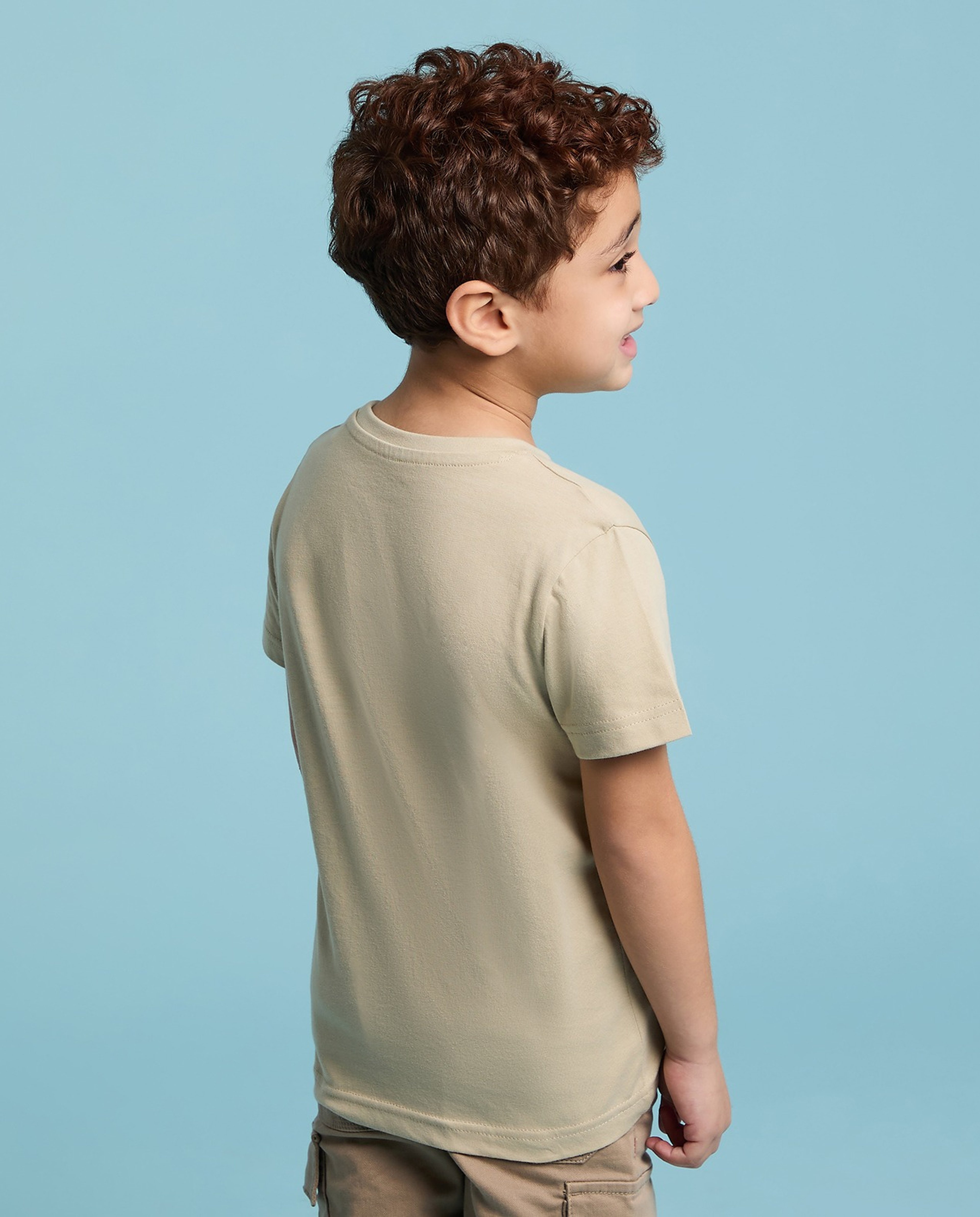 Printed T-Shirt with Crew Neck and Short Sleeves