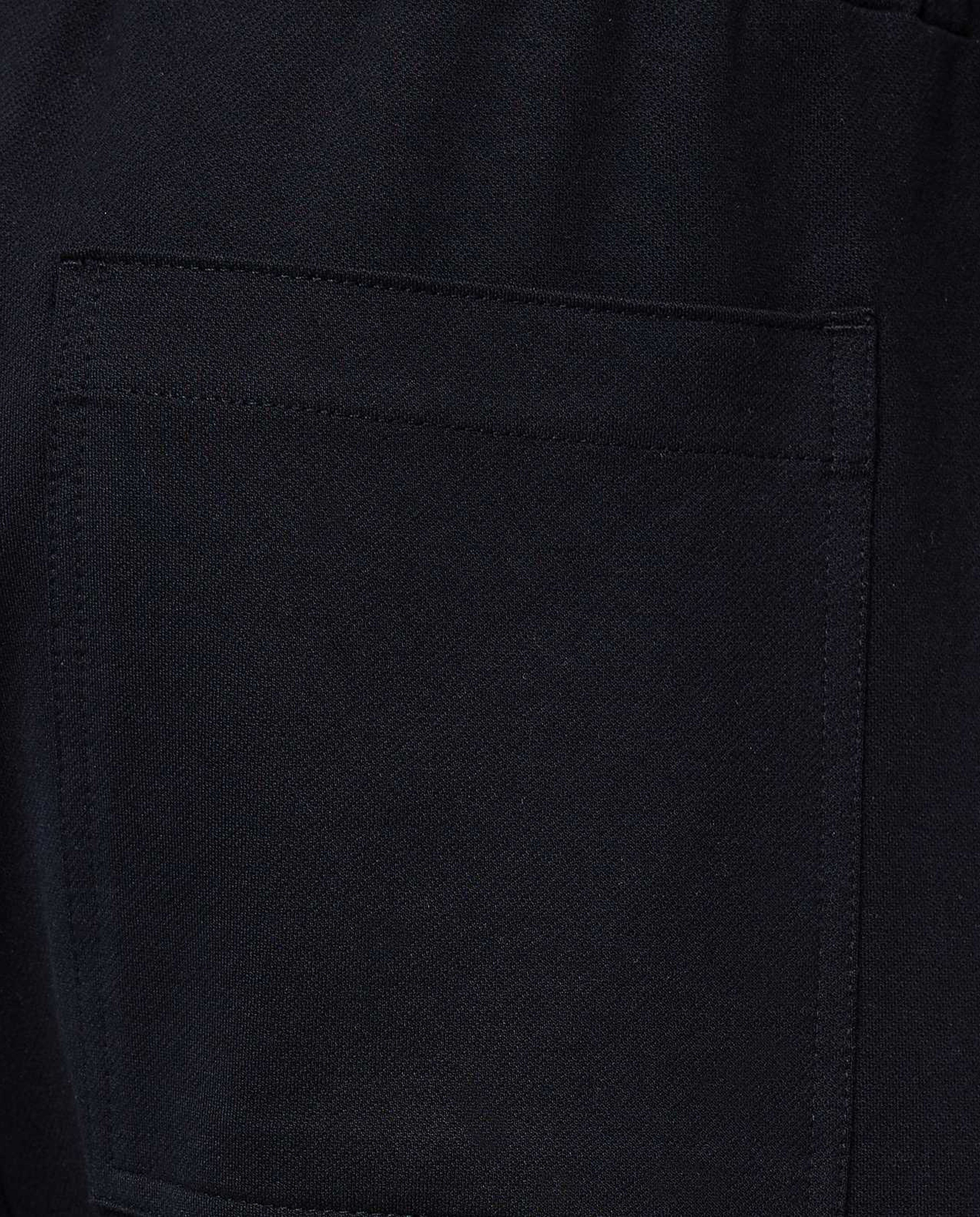 Solid Cargo Pants with Elastic Waist