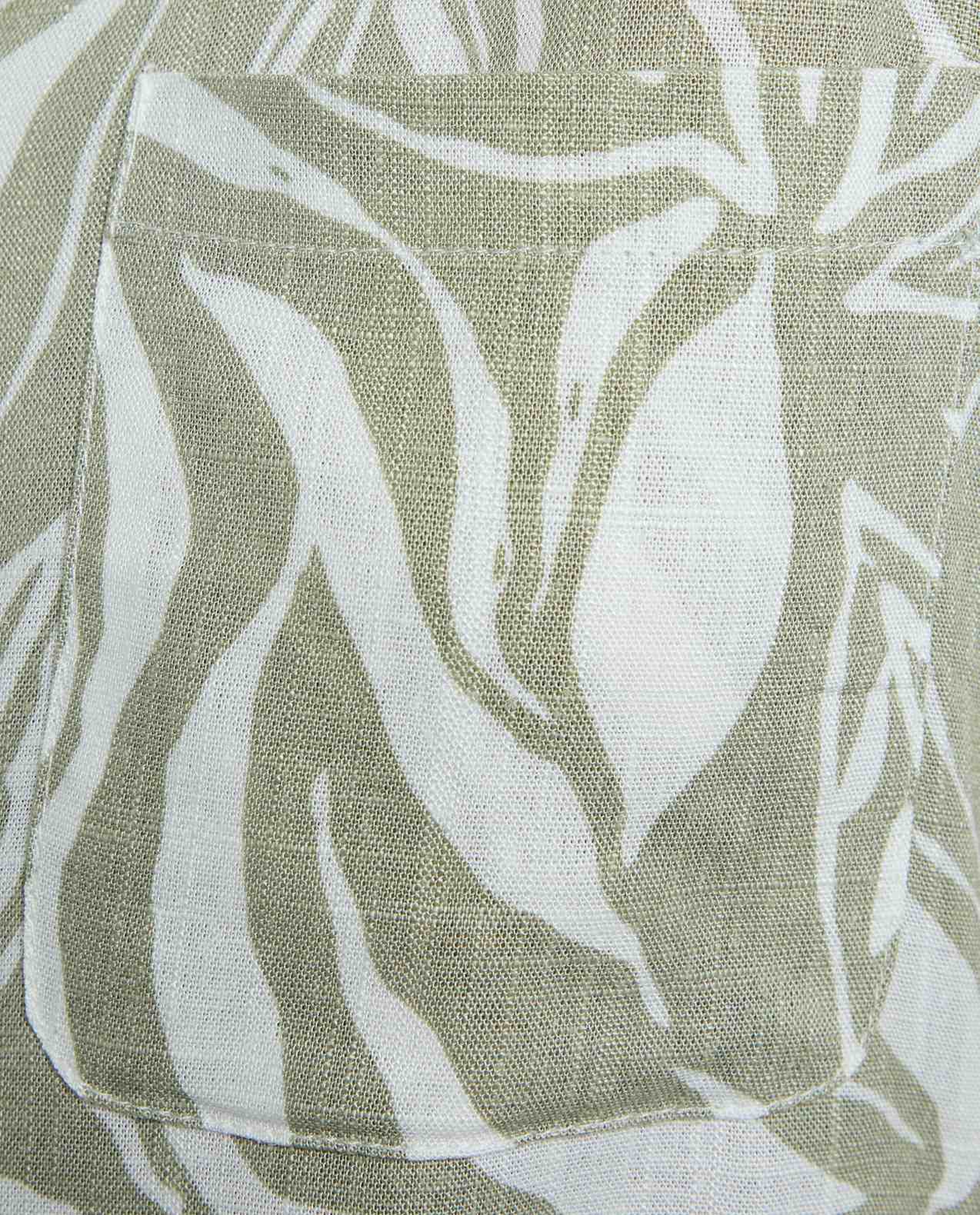 Patterned Shirt with Lapel Collar and Short Sleeves