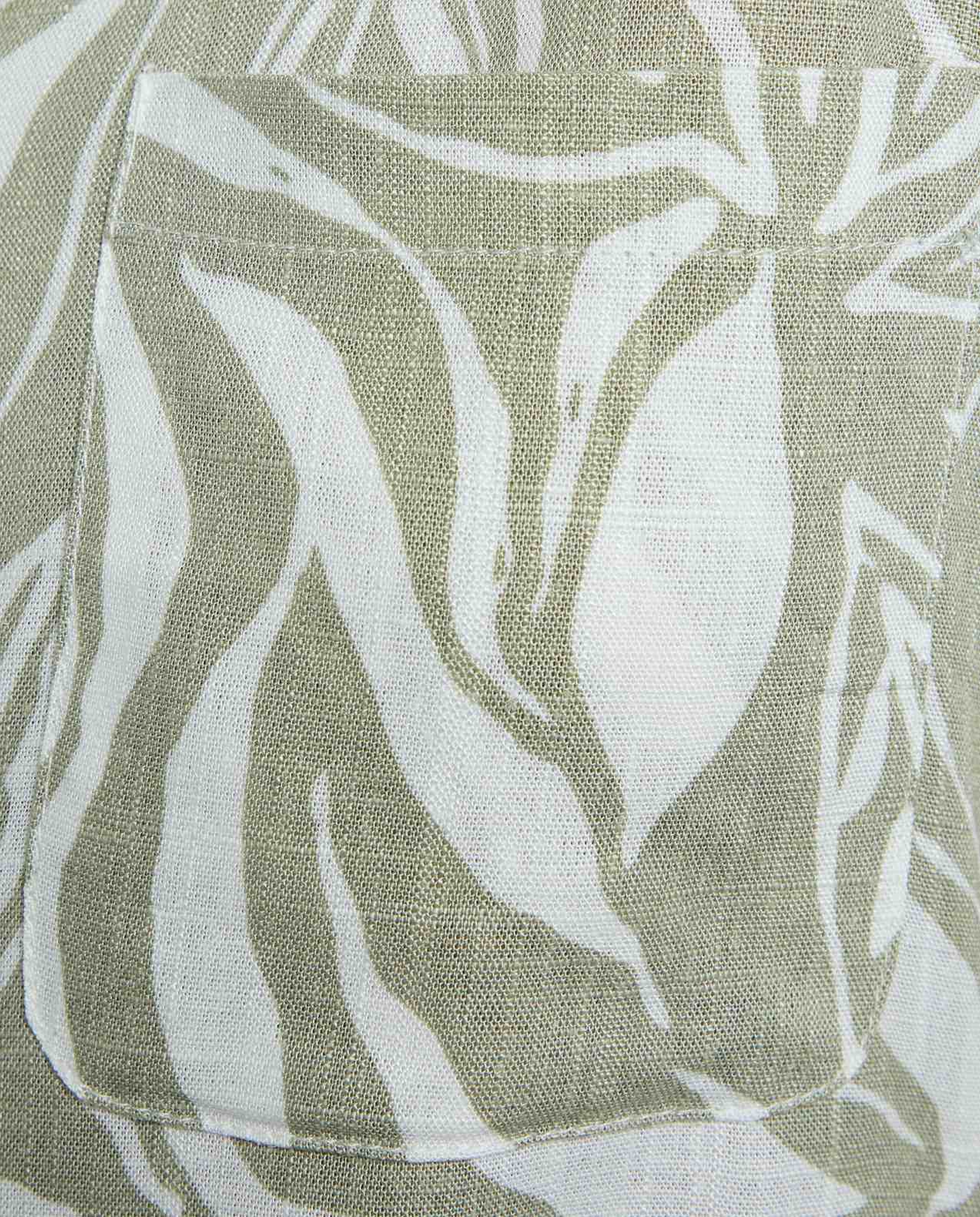 Patterned Shirt with Lapel Collar and Short Sleeves