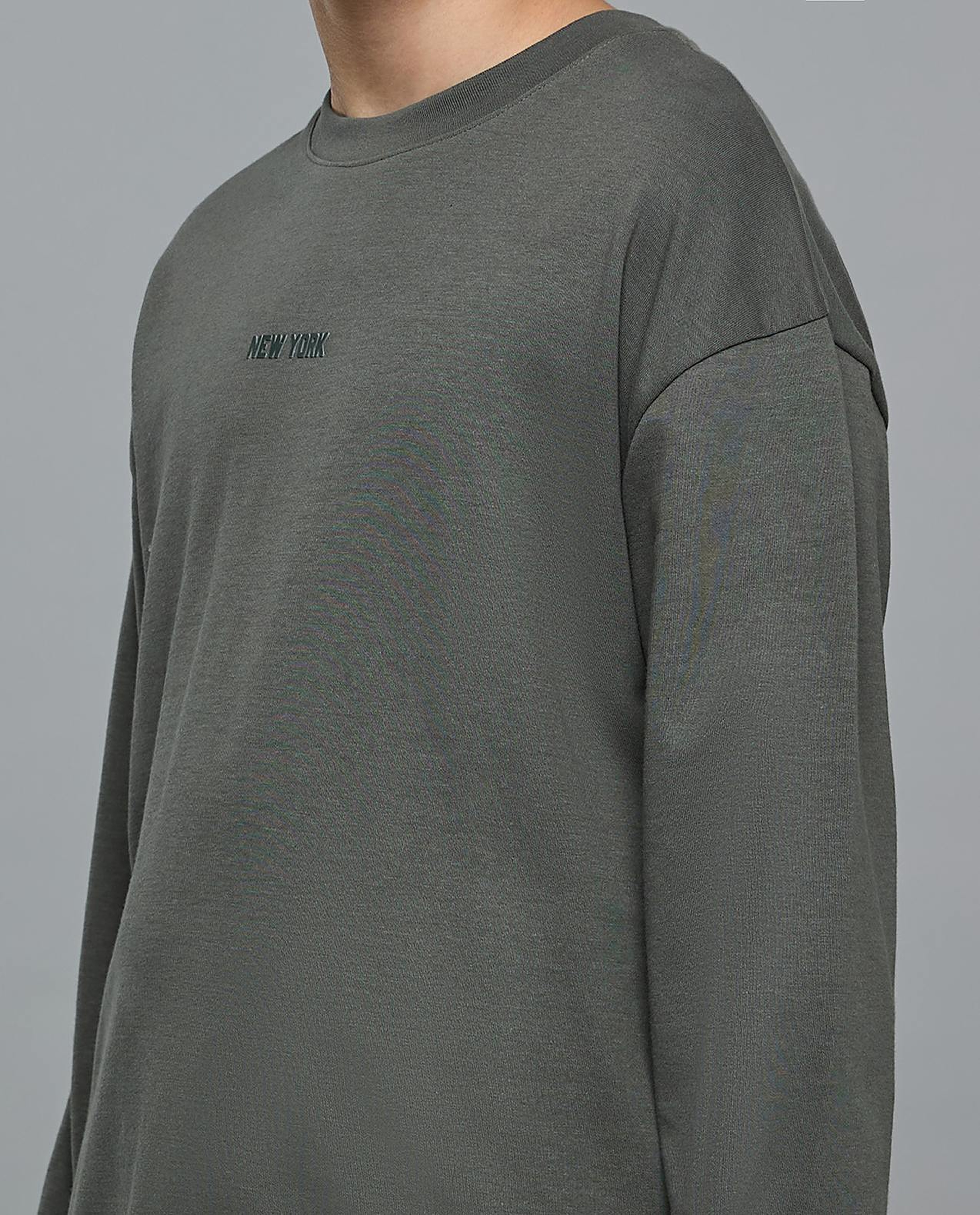 Printed T-Shirt with Crew Neck and Long Sleeves