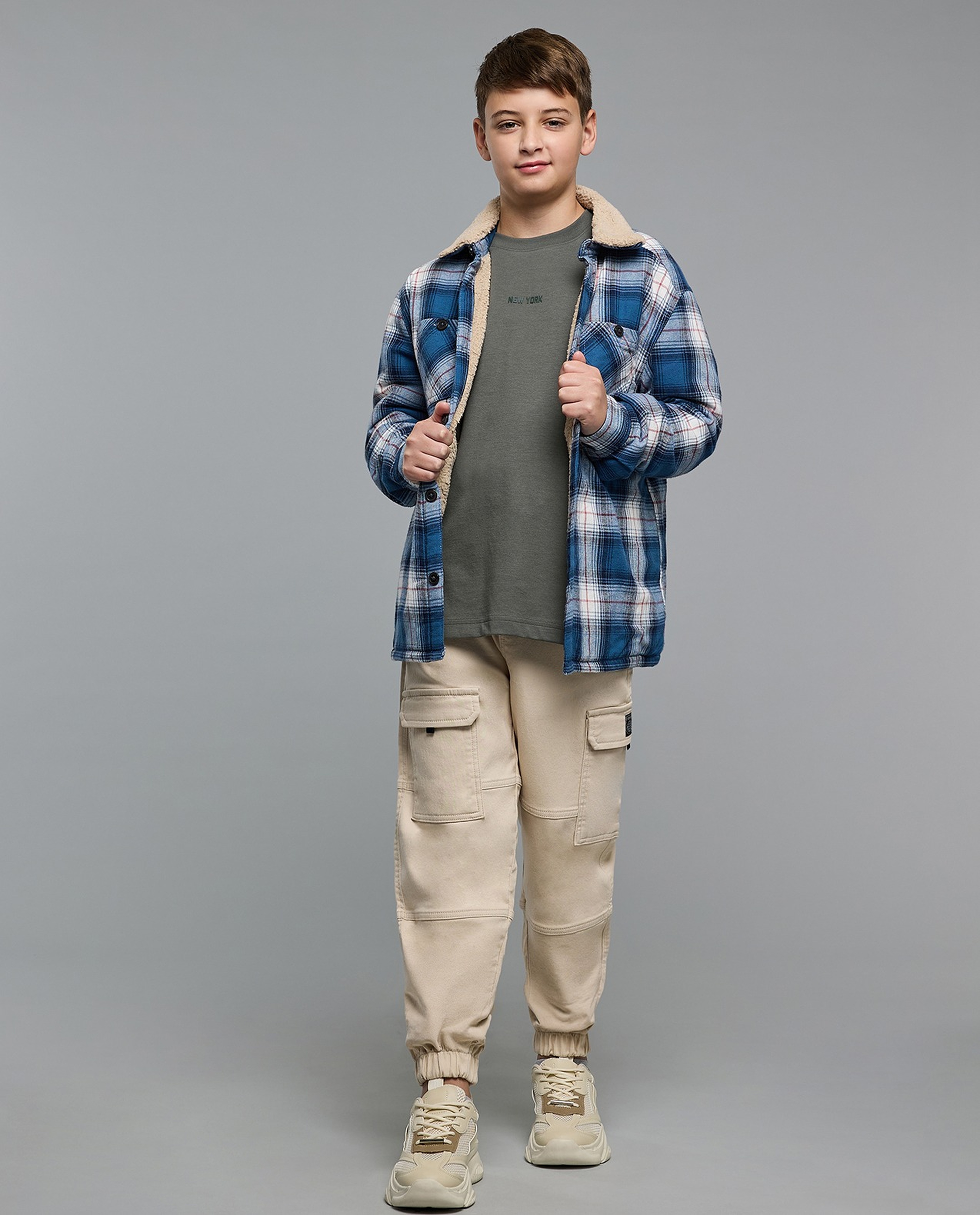 Printed T-Shirt with Crew Neck and Long Sleeves